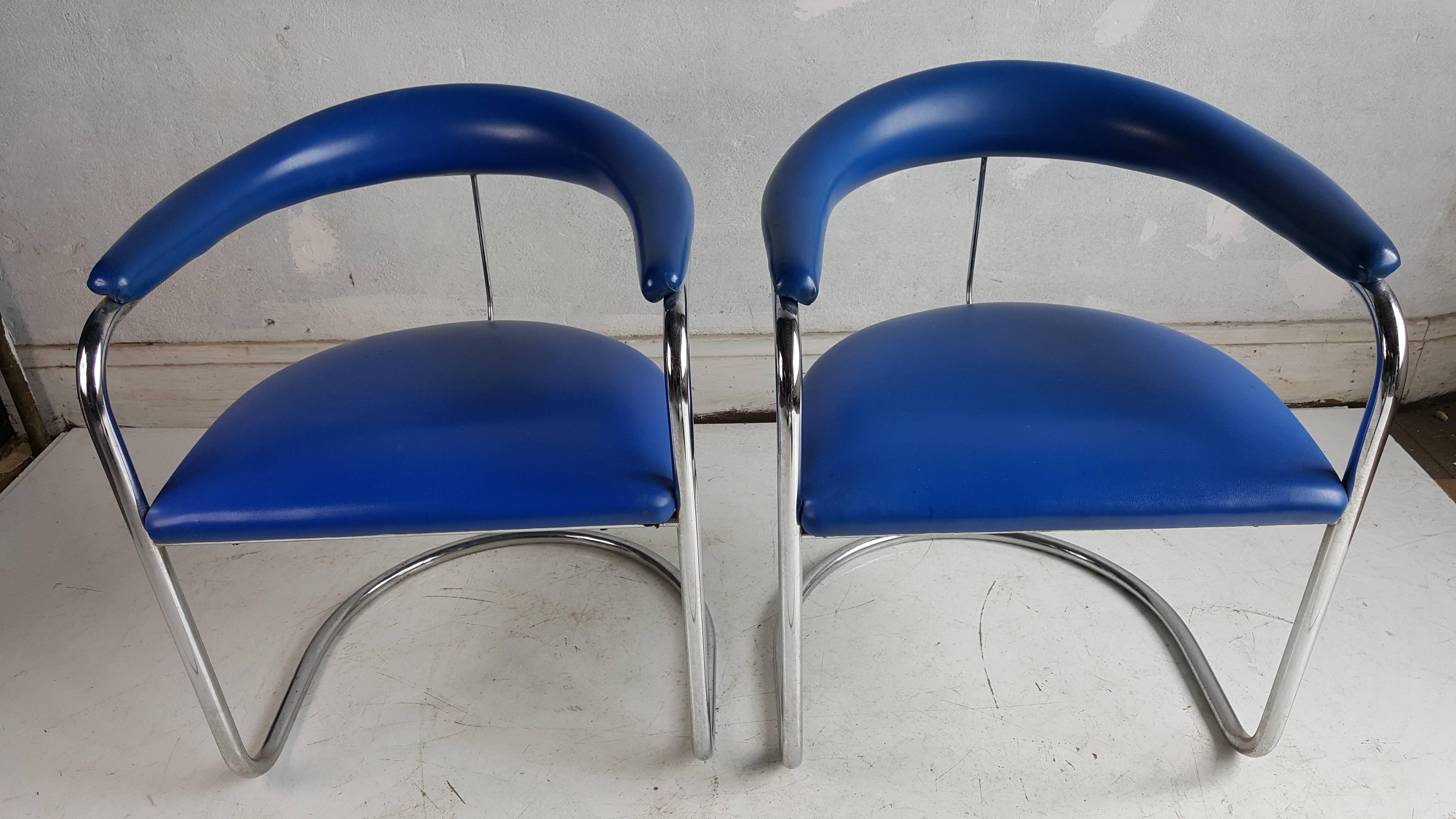 American Pair of Anton Lorenz Chairs for Thonet  Model SS33 For Sale