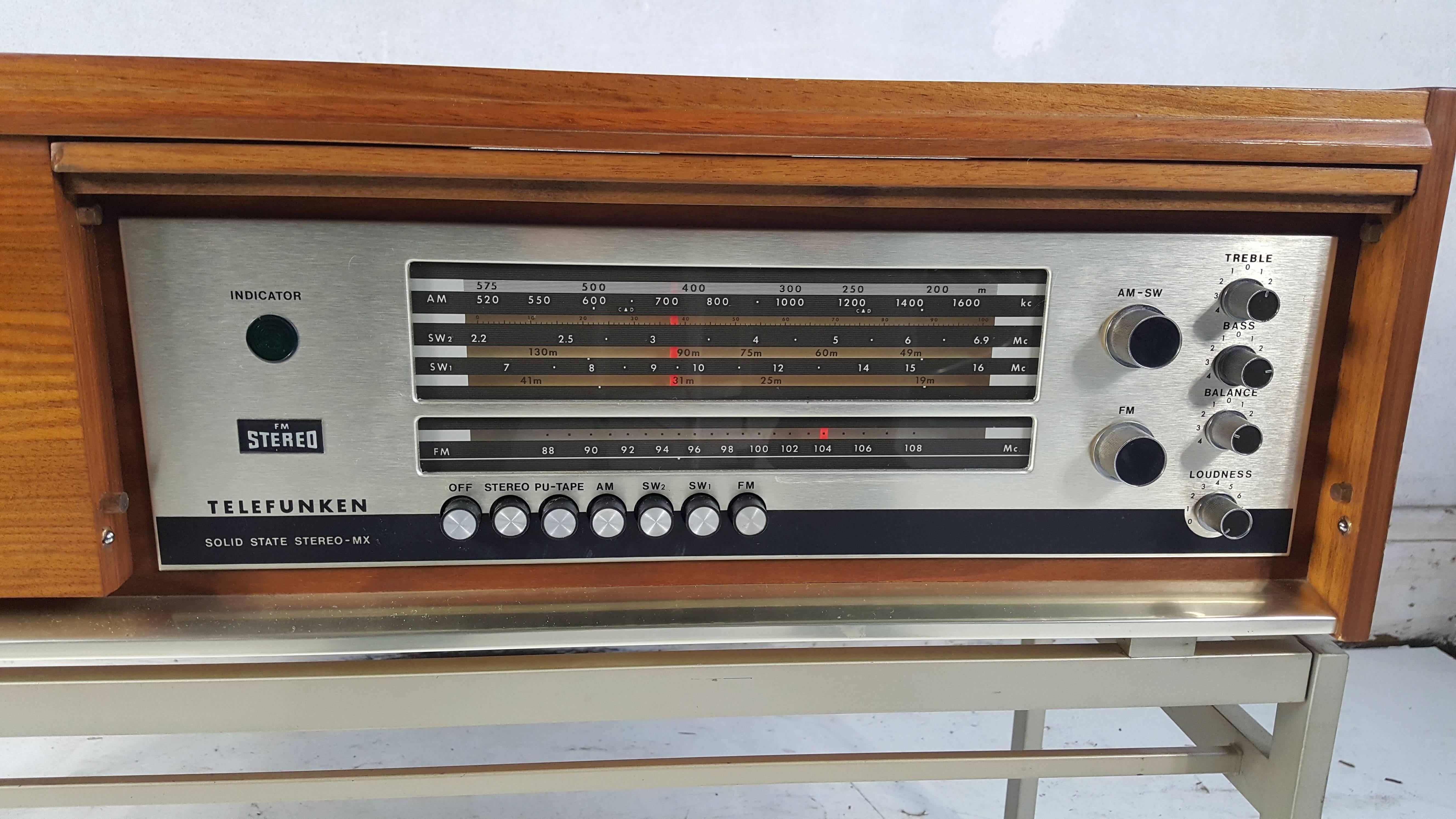 Mid-Century Modern Rare Modernist Telefunken: Bolero 105 Solid State Stereo-MX , Germany