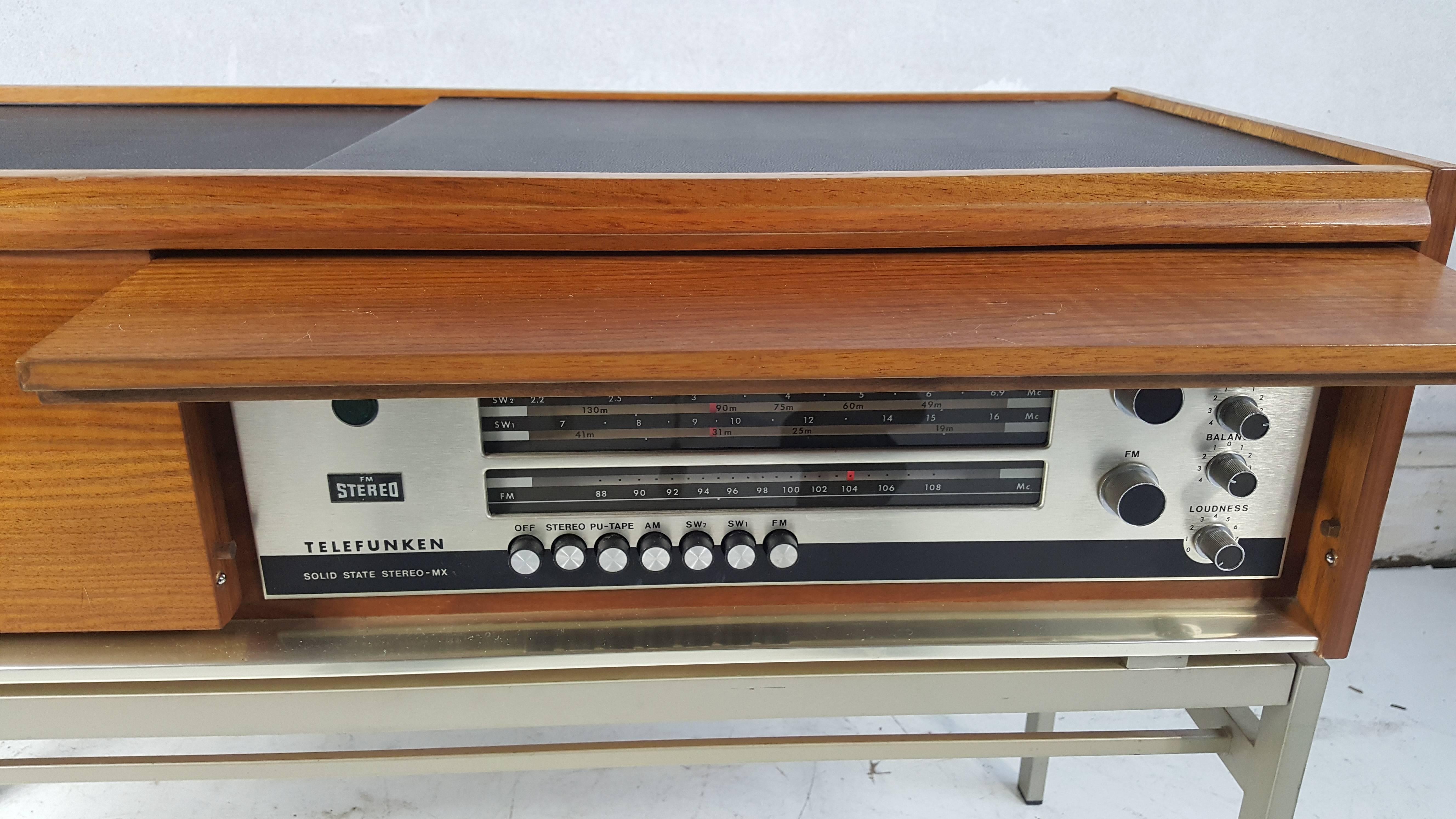 20th Century Rare Modernist Telefunken: Bolero 105 Solid State Stereo-MX , Germany