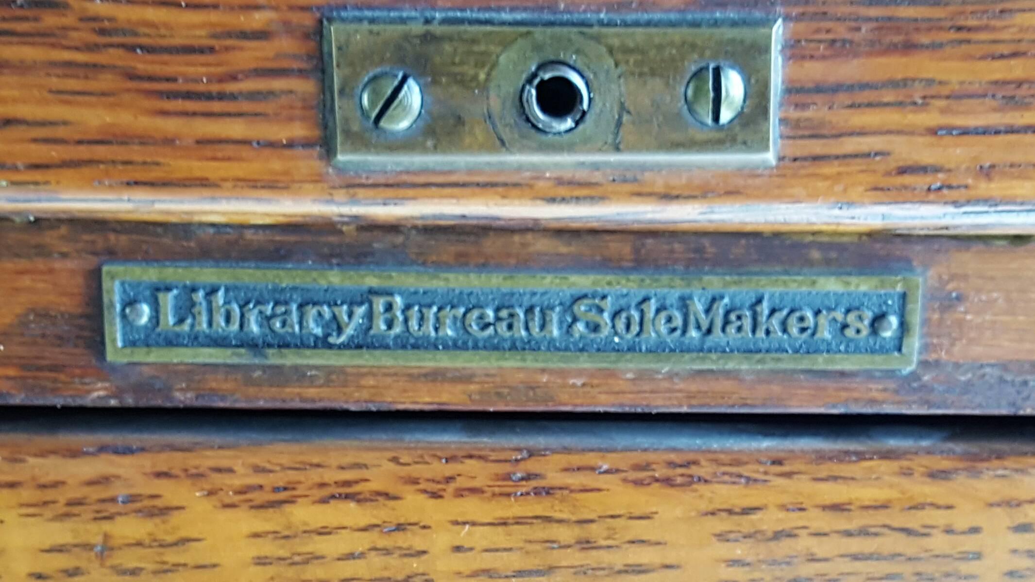 20th Century Classic Quartered Oak Four-Drawer File Cabinet, Finished Sides and Back