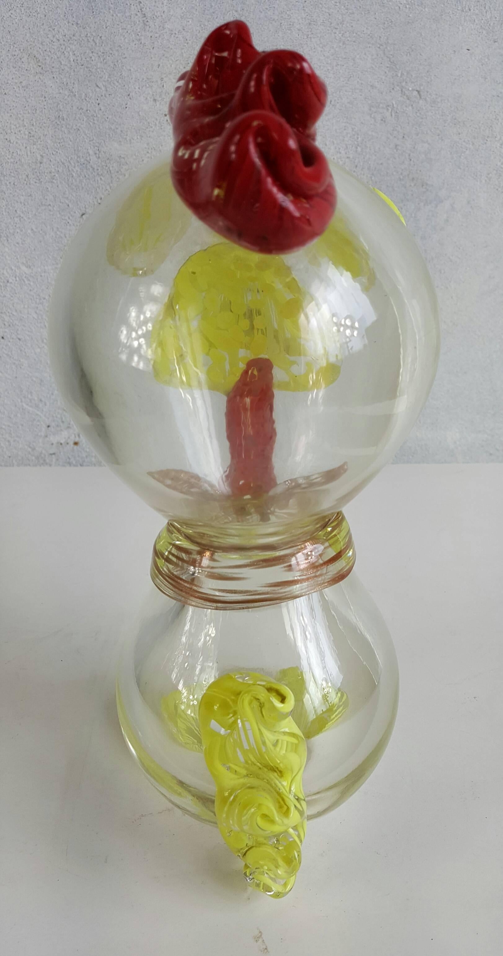 Mid-Century Modern Mid Century Modern,  Large Whimsicle Murano  Glass Rooster