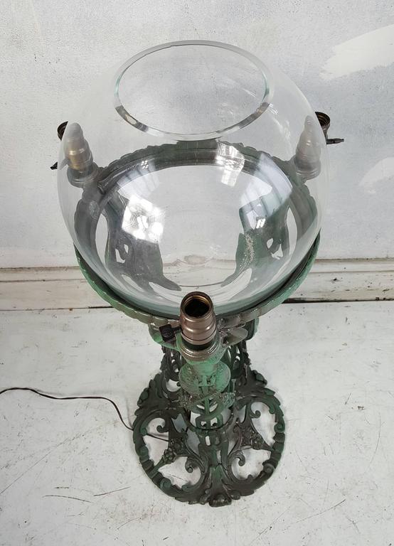 Art Nouveau /Deco Cast Iron Mermaid Aquarium /Lamp at 1stdibs