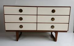 Modernist Six-Drawer Dresser by Stanley, Spade Shaped Hand Pulls