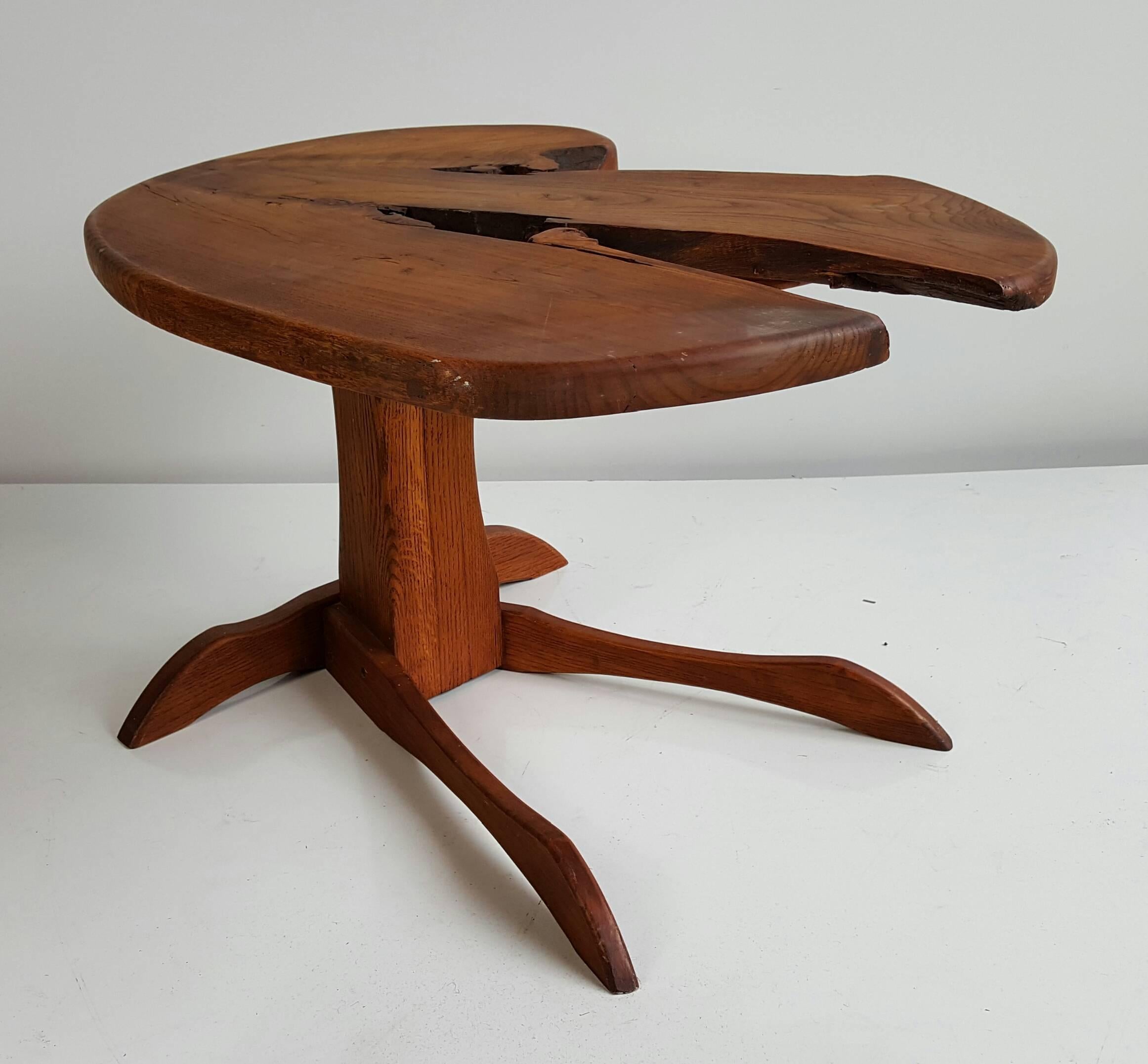 American Orananic Crafts Bench Made Occasional Table, Manner of George Nakashima For Sale