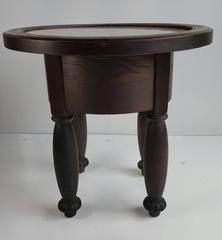 Art Deco Oak and Marble Occasional Table