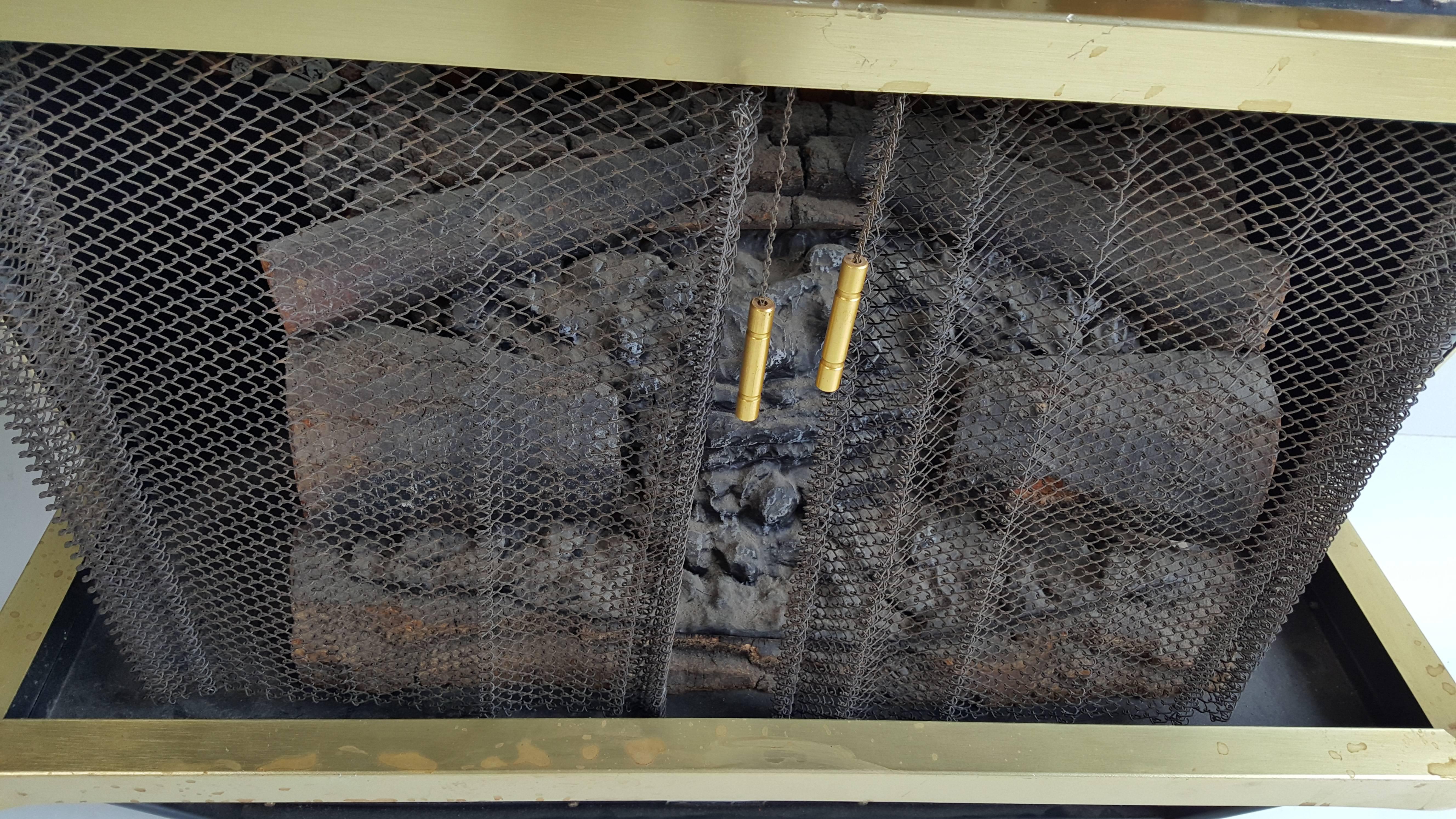 Unusual Mosaic Stone Electric Wall Hung Fireplace, Arvin In Excellent Condition In Buffalo, NY