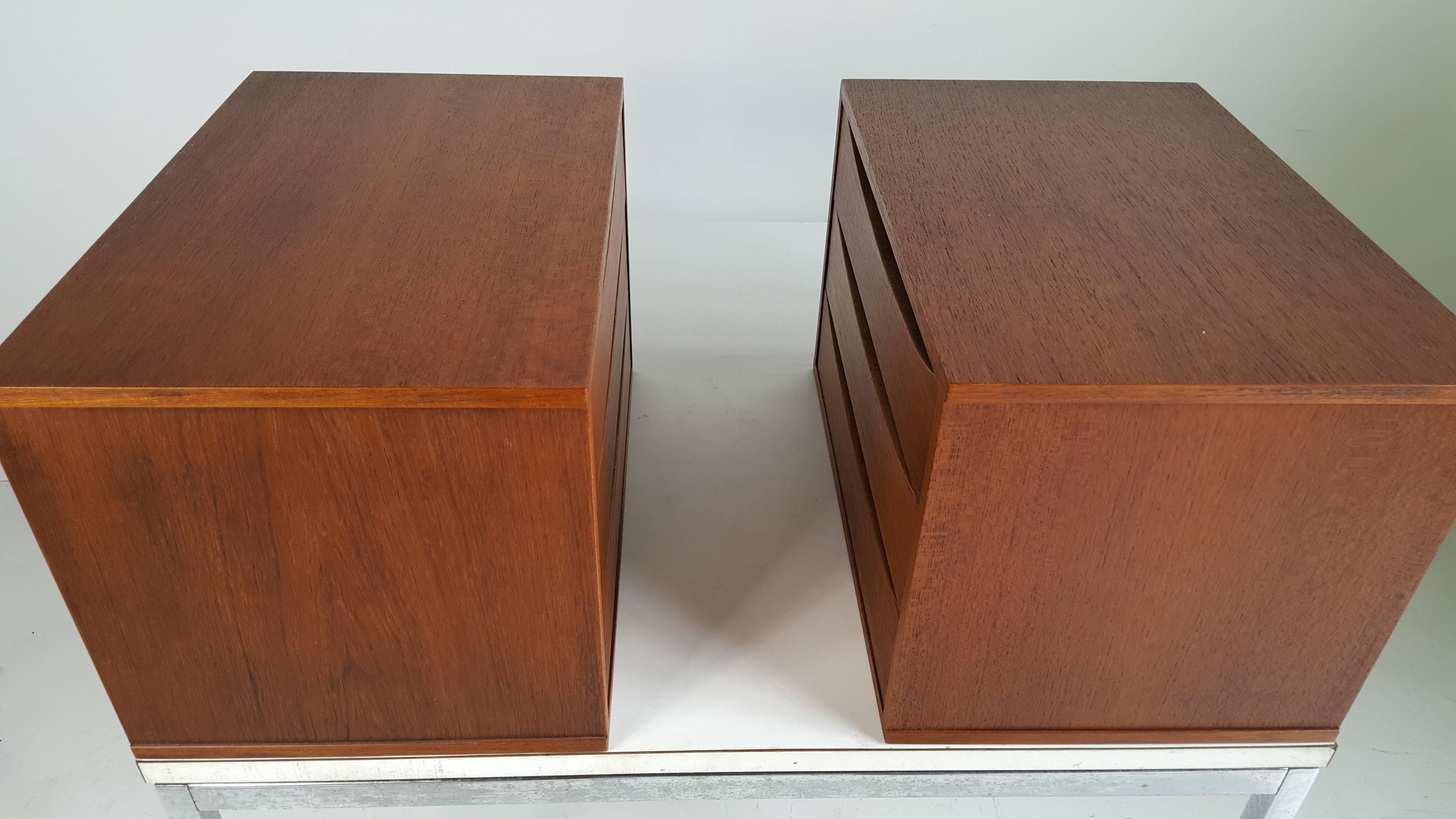 20th Century Pair of Modernist Teak Arne Vodder Desk Organizer, Denmark, 1960s