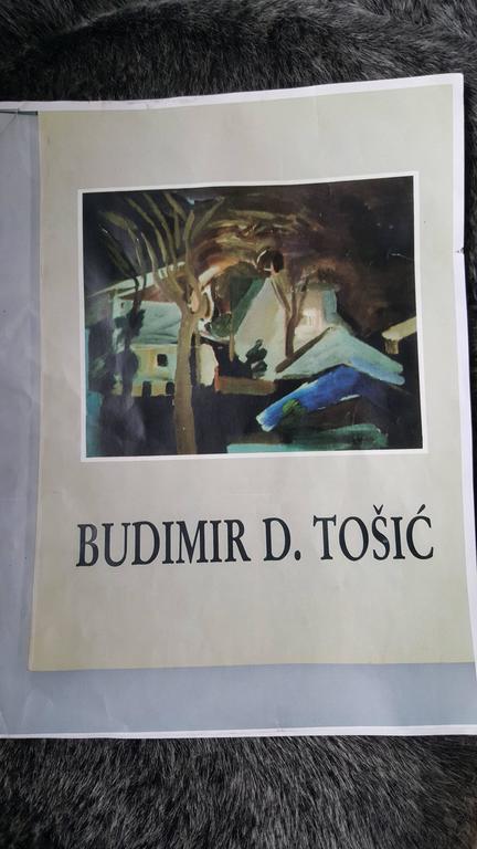 Modernist Oil Painting on Board by Budimir D. Tosic 