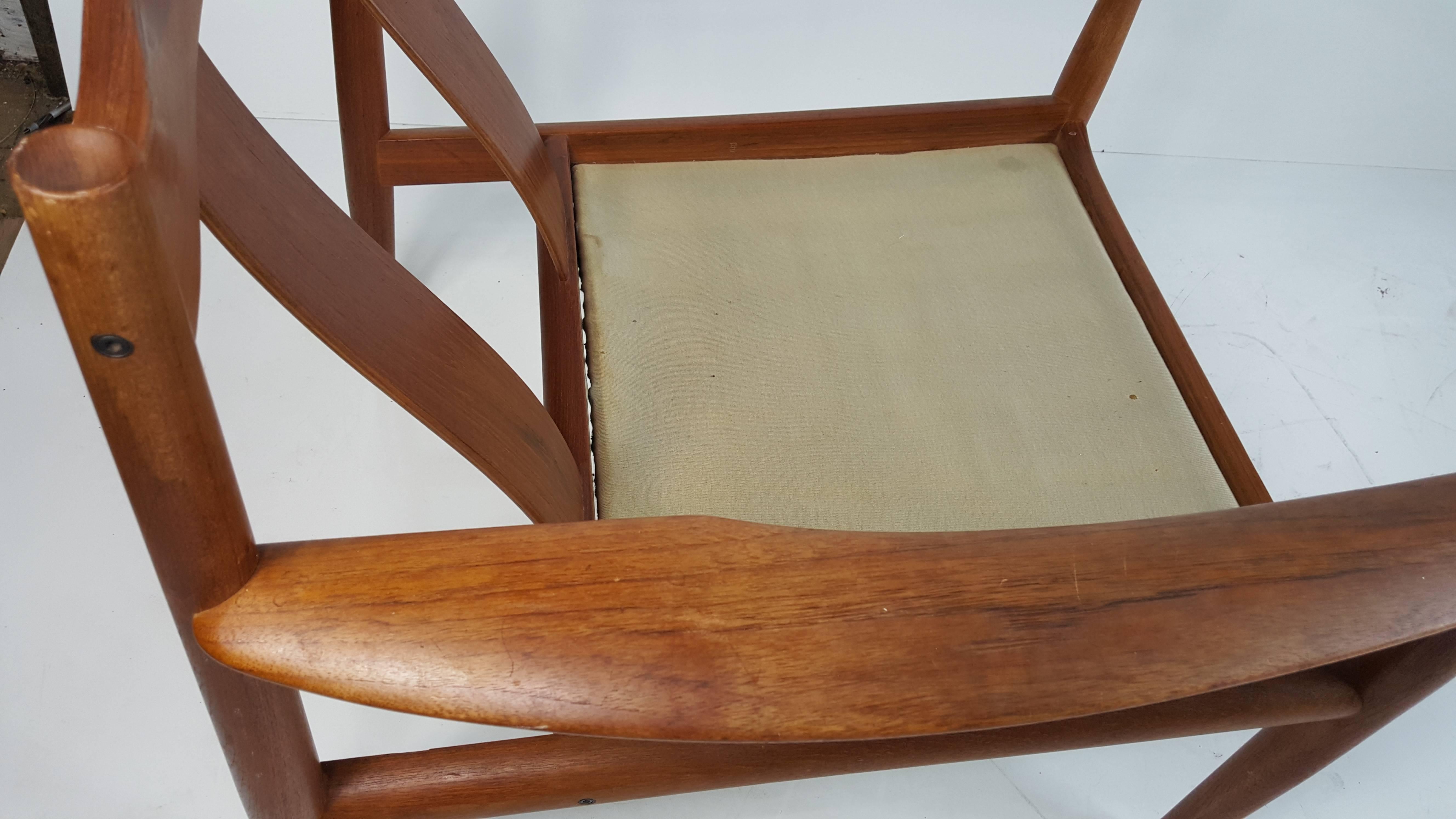 Model 118 Easy Chairs by Grete Jalk for France & Son, Denmark In Good Condition In Buffalo, NY