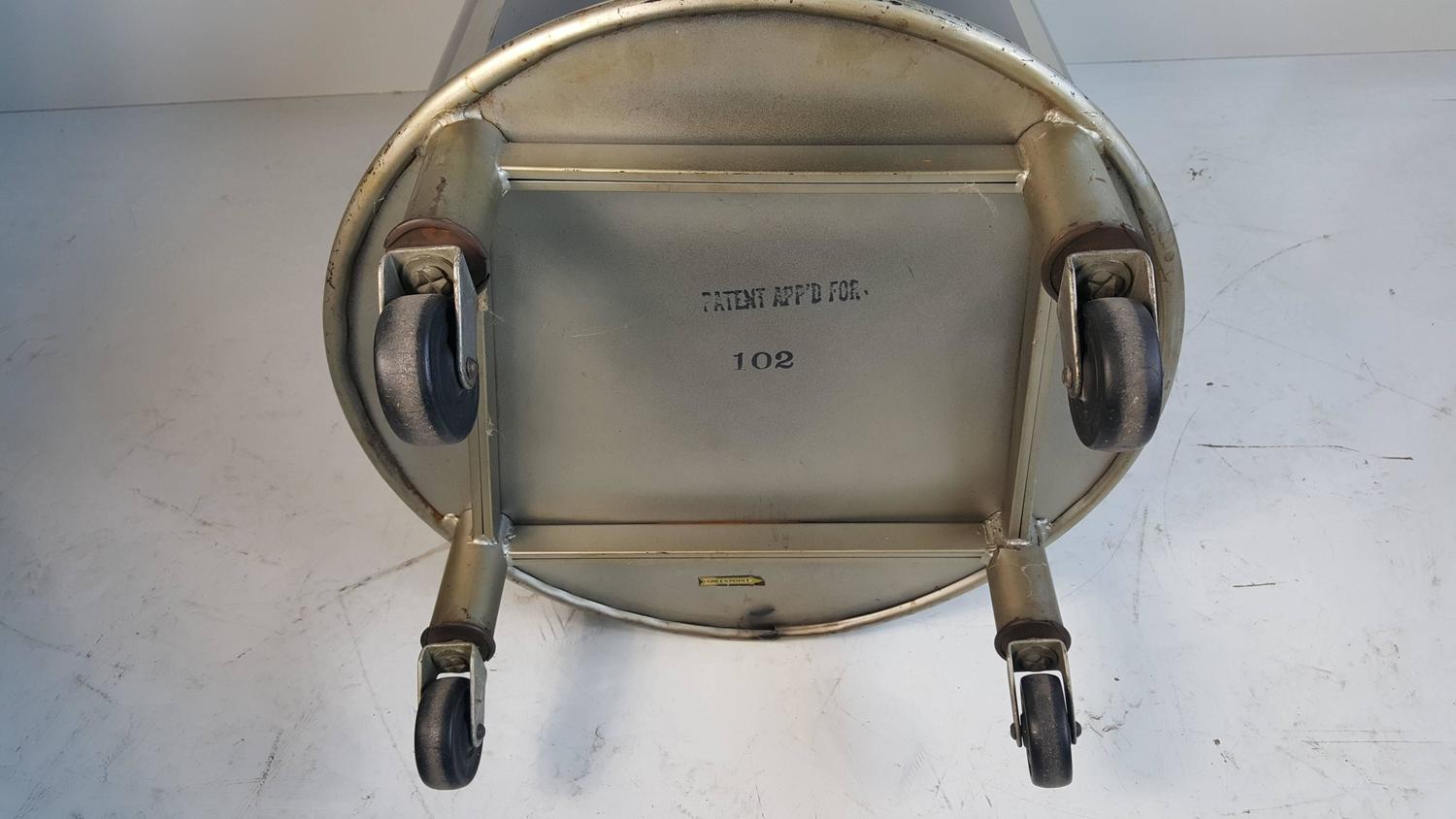 Art Deco, Black and Nickel Cylinder Portable Bar, Classic 1930s Design