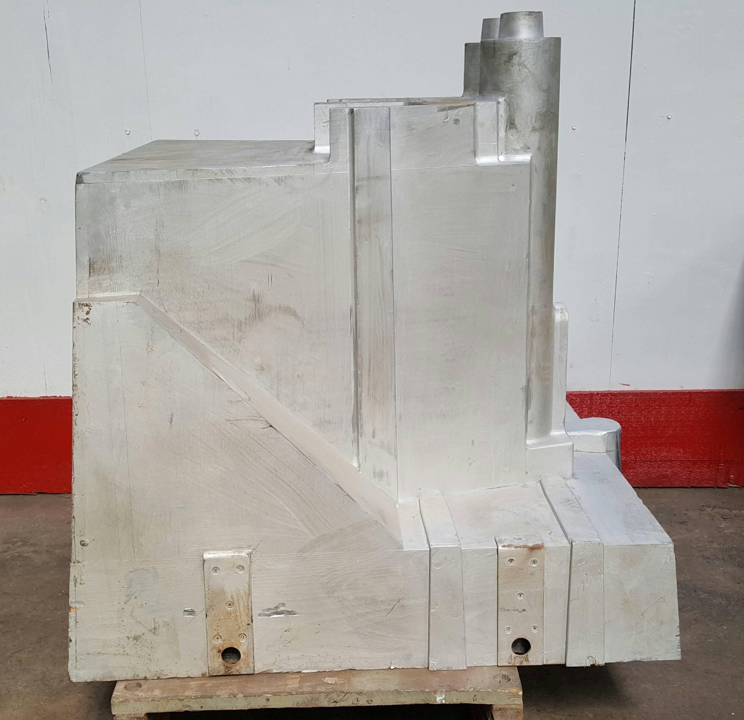 Industrial 1930s Architectural Silvered Foundry Form, Mold, Casting, Sculpture Garden For Sale