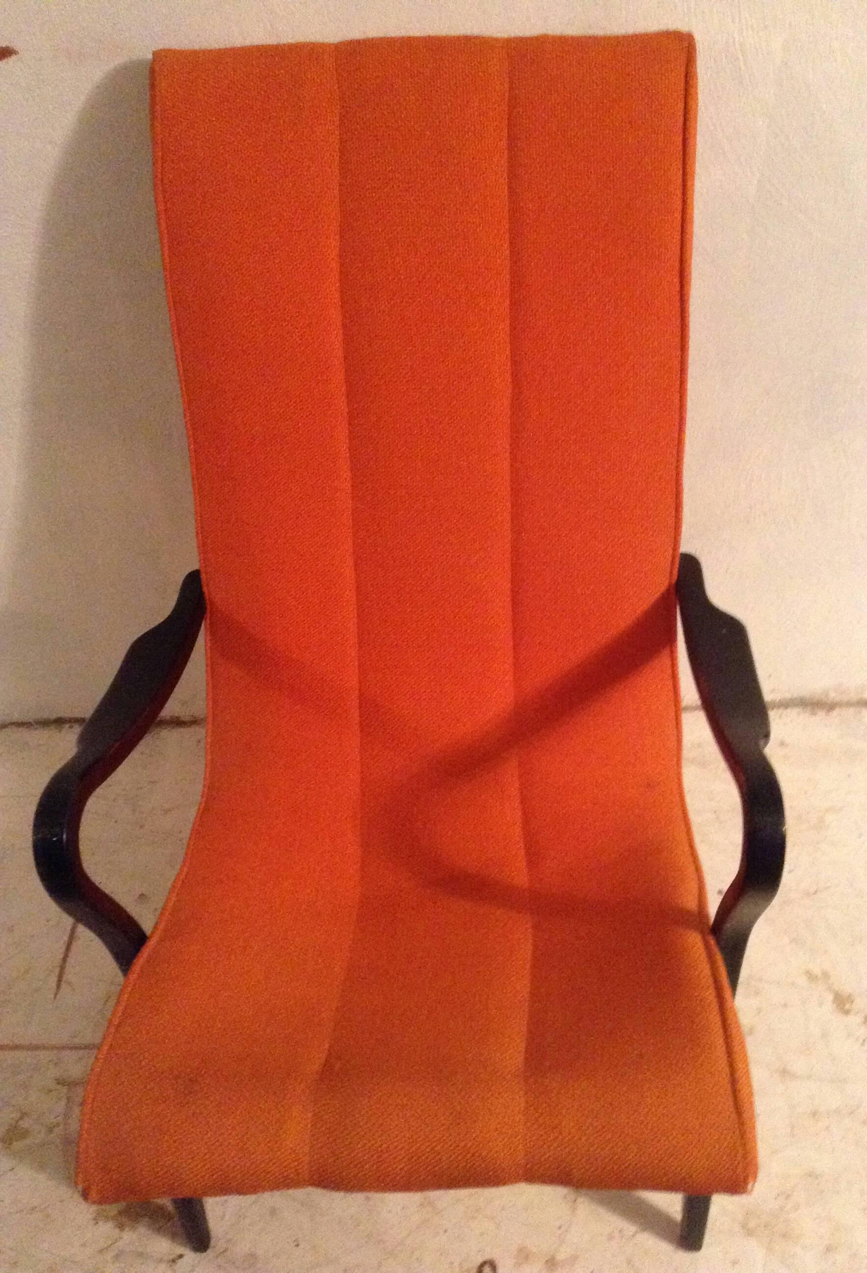 Mid-Century Modern Modernist High Back Lounge Chair, Made in Japan, Manner of Bruno Mathsson