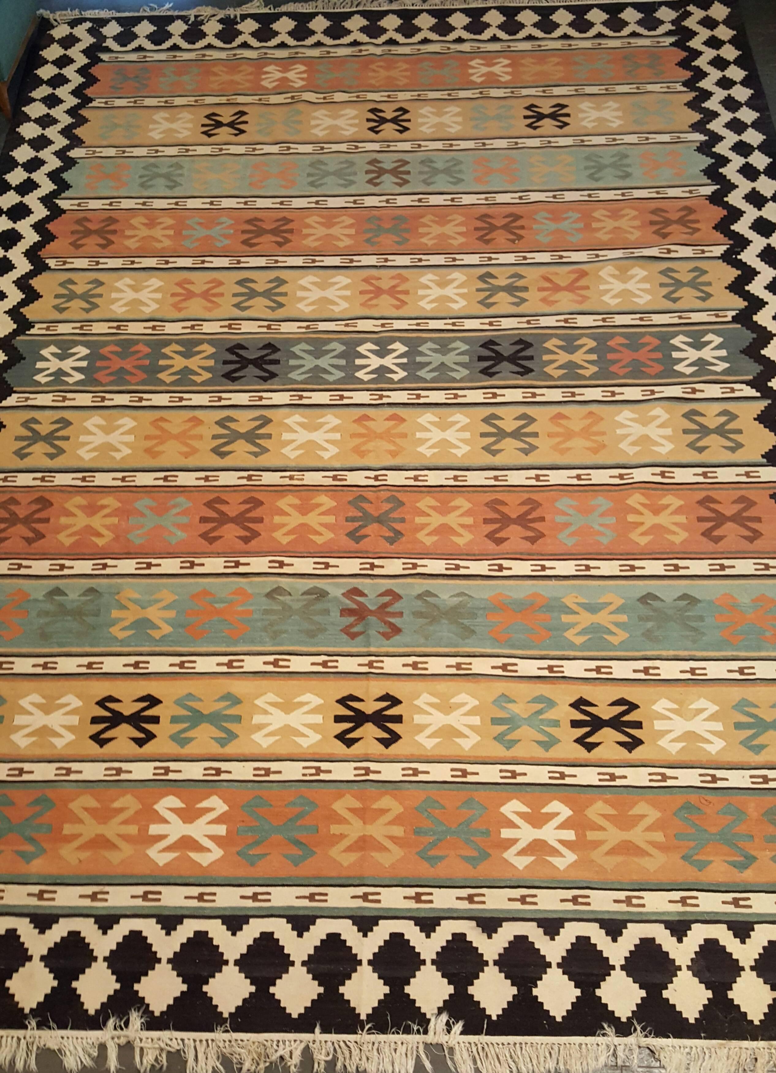 Monumental Handwoven Rug, Southwest, Tribal, Navajo 1