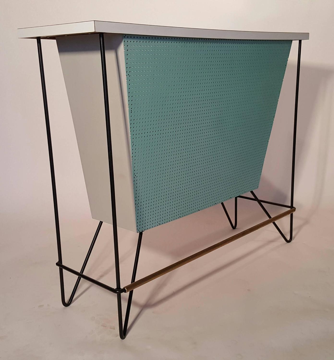 MidCentury Modern FreeStanding Bar and Stools by Frederick Weinberg