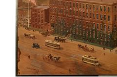 Seltene Industriefabrik, Gouache auf Papier, J.H.Williams & Co von Richard Rummell