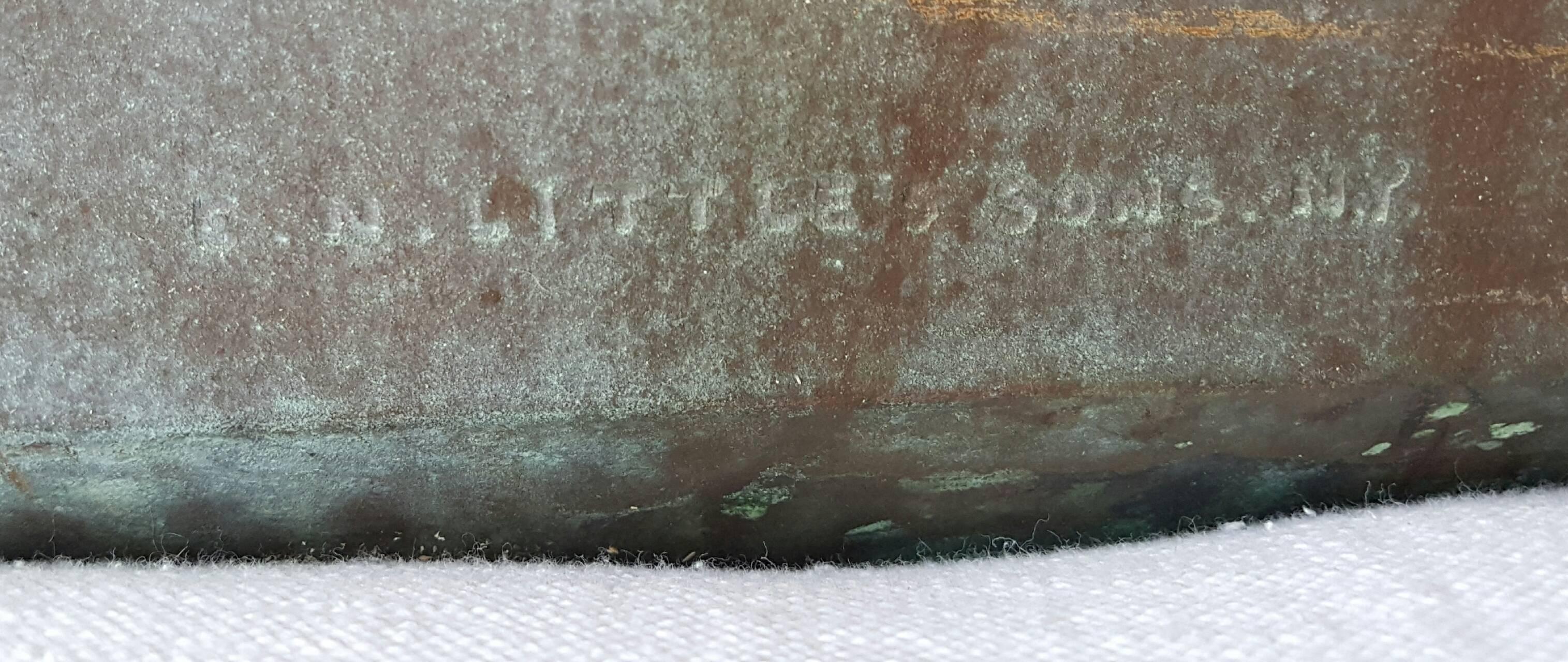 Fin du XIXe siècle Rare enseigne en cuivre et bronze des années 1880 faite à la main, plaque « J.W.Williams Drop Forgings » en vente