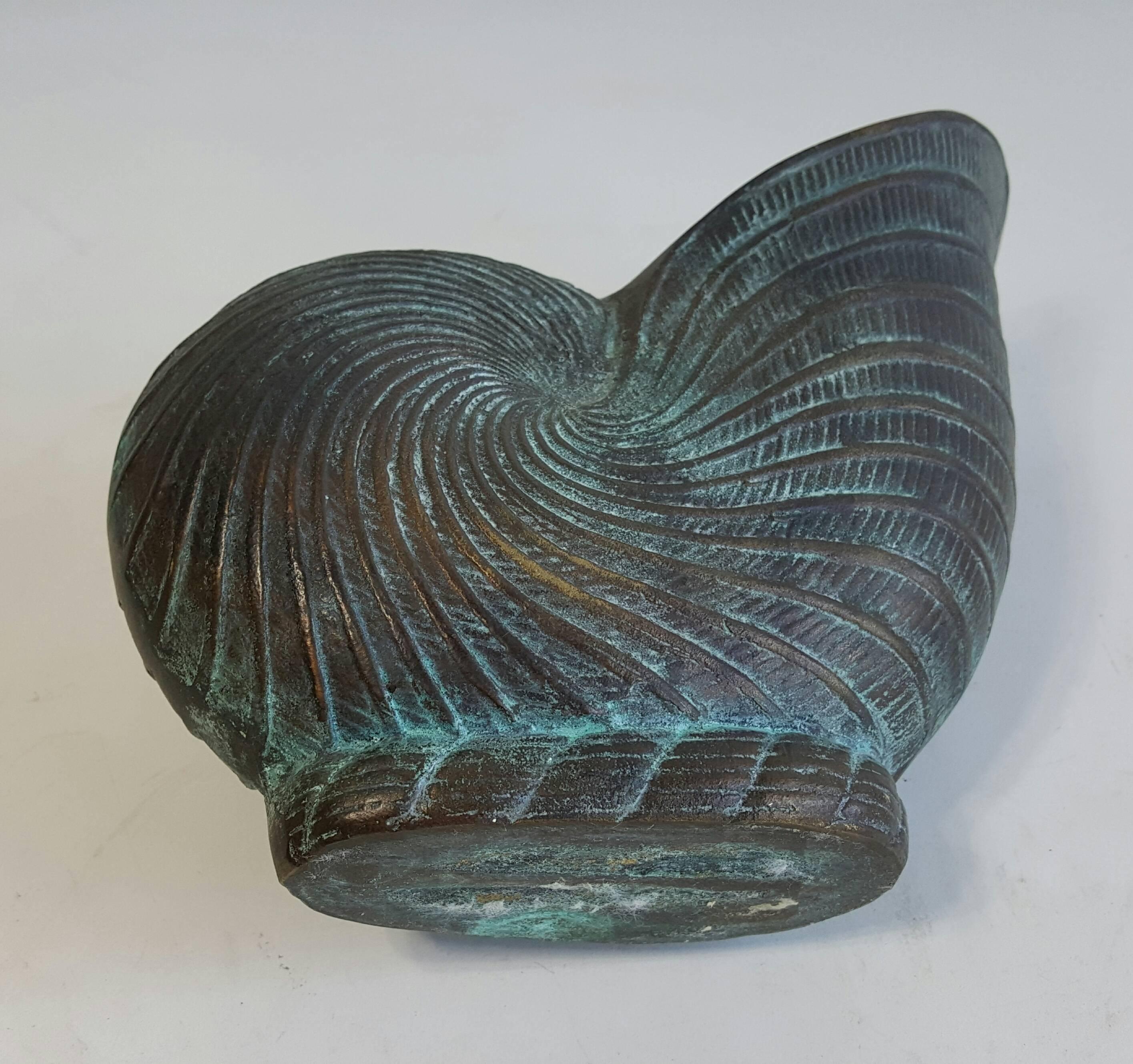 Art Deco Classic Bronze Nautilus Shell