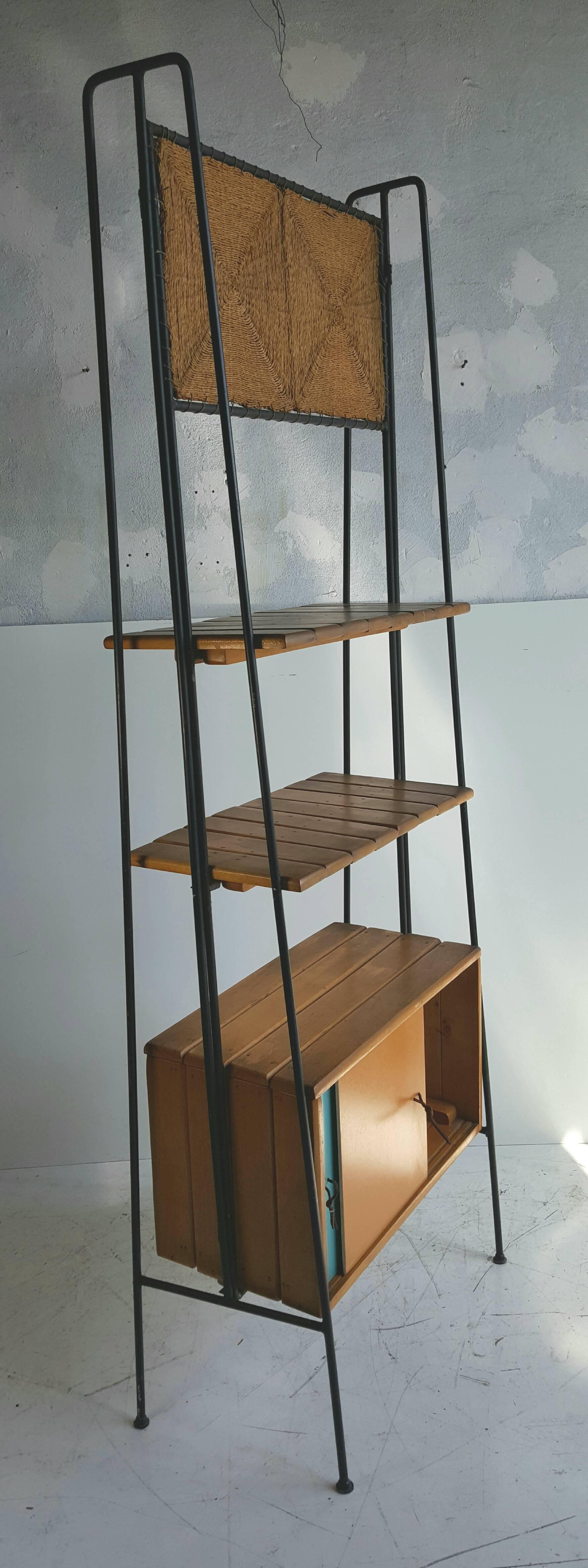 Iron Modernist Arthur Umanoff Room Divider/Shelf