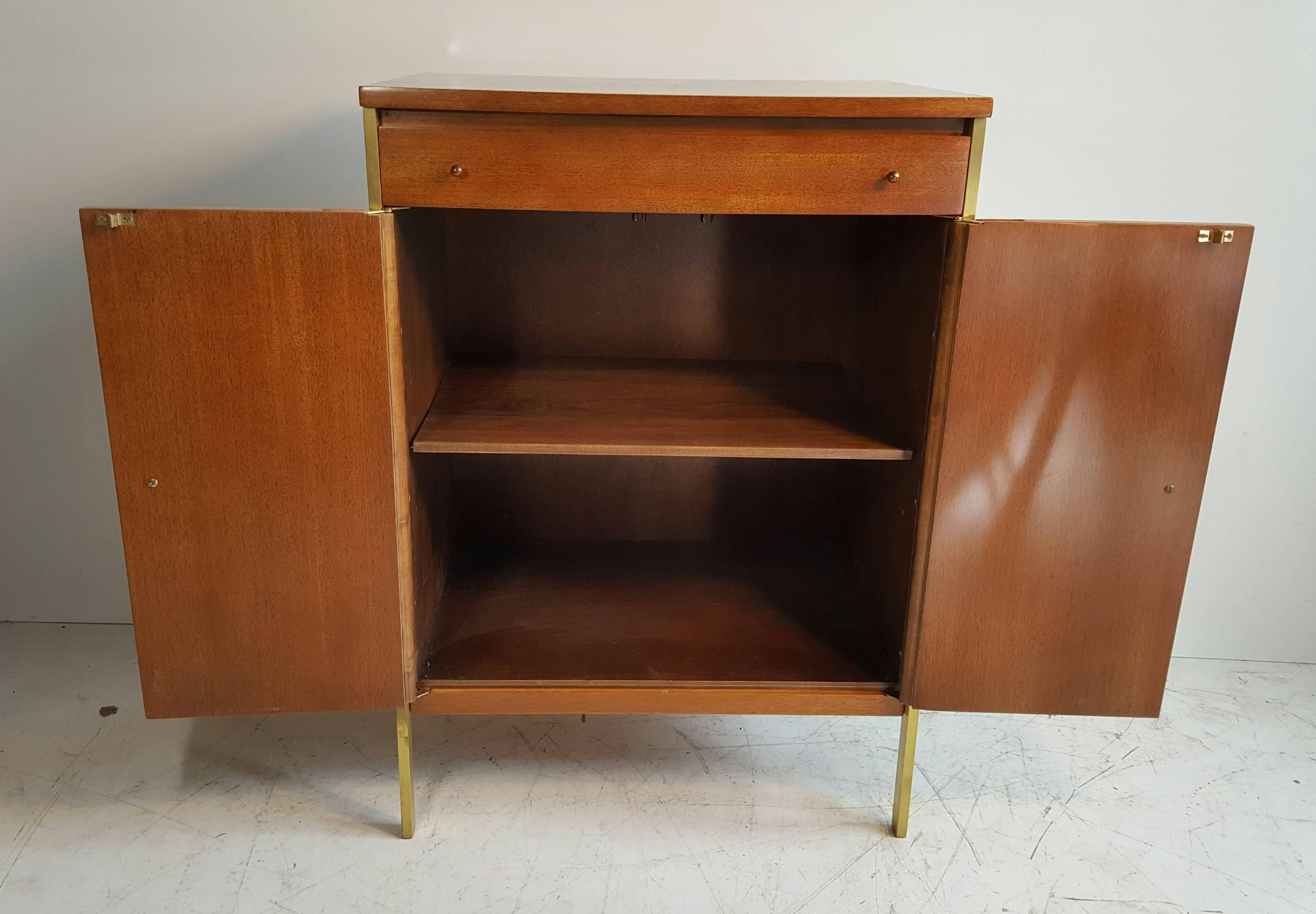  Mahogany Server or Bar Cabinet by Paul McCobb for Calvin In Good Condition In Buffalo, NY