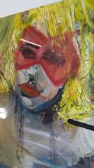 Modernist Mixed-Media Abstract Nude, Dorothy Fitzgarald, NY, circa 2007