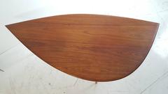 Stunning Figured Walnut and Birch "Leaf" Cocktail Table, Finland