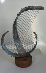 Modernist Industrial Bronze Sculpture, Manner of Noguchi, Bertoia, Arp