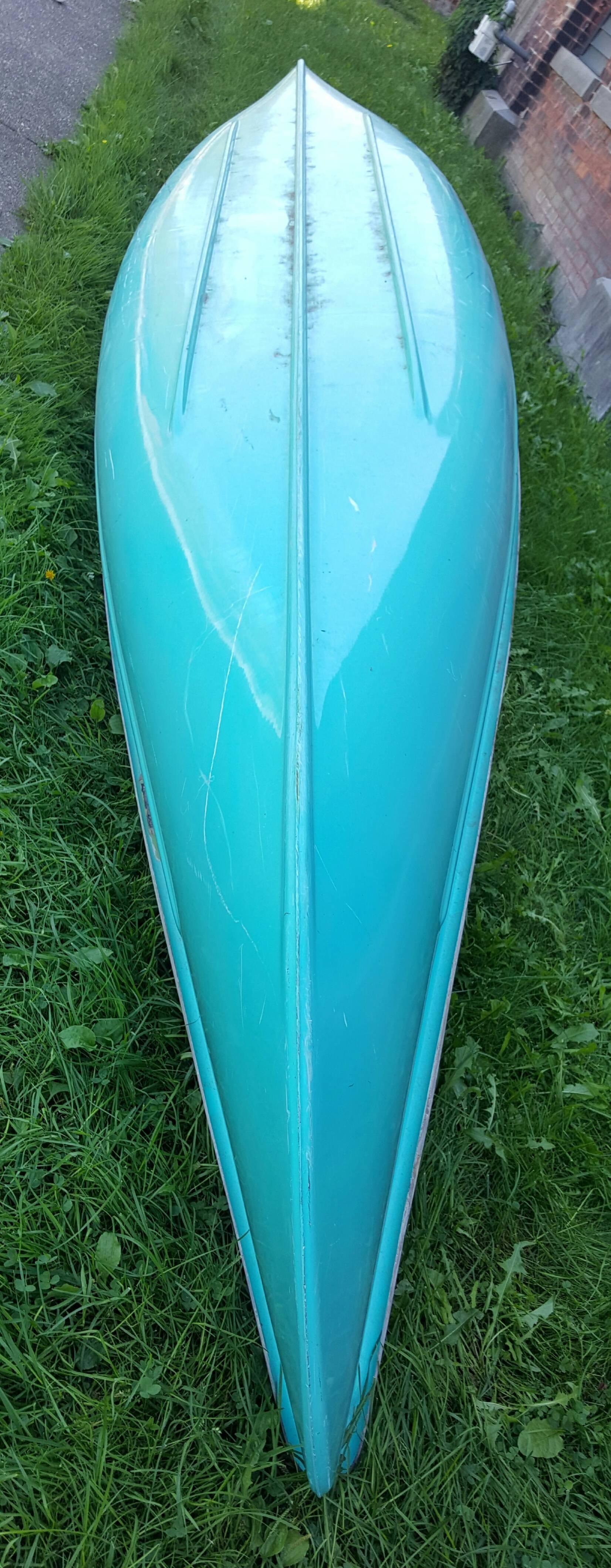 MidCentury Modern 'Core Craft' Turquoise Fiberglass Canoe at 1stDibs core craft canoe for
