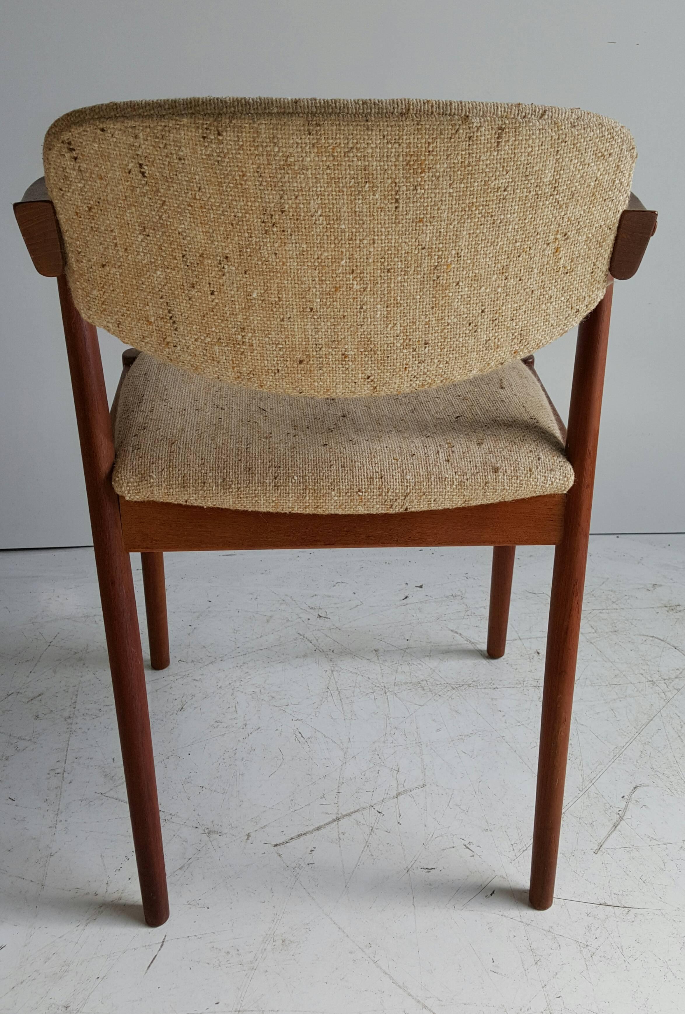 Set of Four Kai Kristiansen, Model 42 Dining Chairs, Made in Denmark In Good Condition In Buffalo, NY