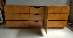 Modernist Burl Olivewood Nine-Drawer Dresser by Milo Baughman