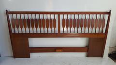 Mid-Century Modern King Bed and Headboard, Kipp Stewart, Drexel Declaration