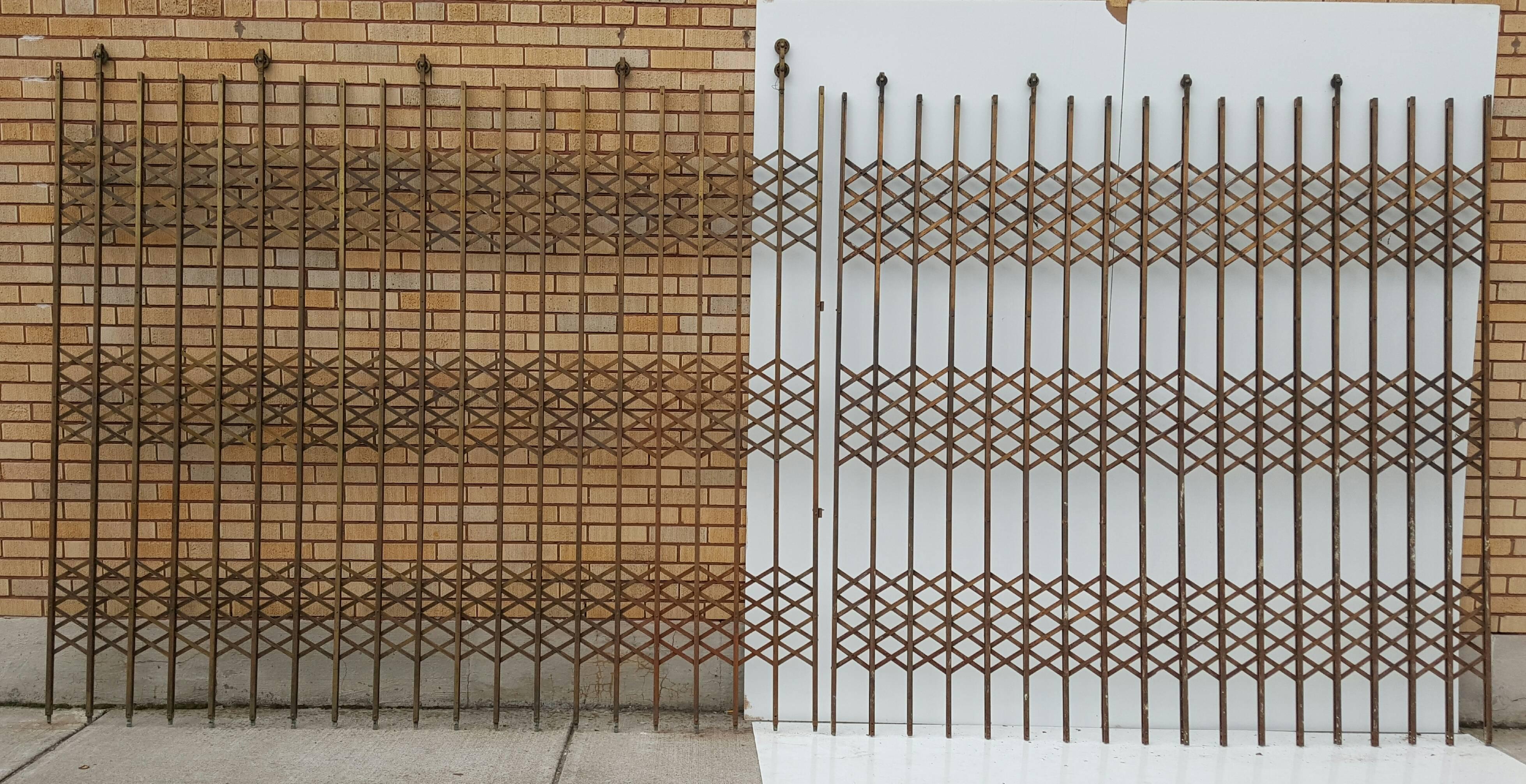 American Exceptional, Early 20th Century Brass Elevator Gate