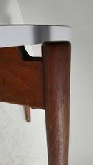 Modernist Side Table, Walnut and Laminate, Designed by Jens Risom