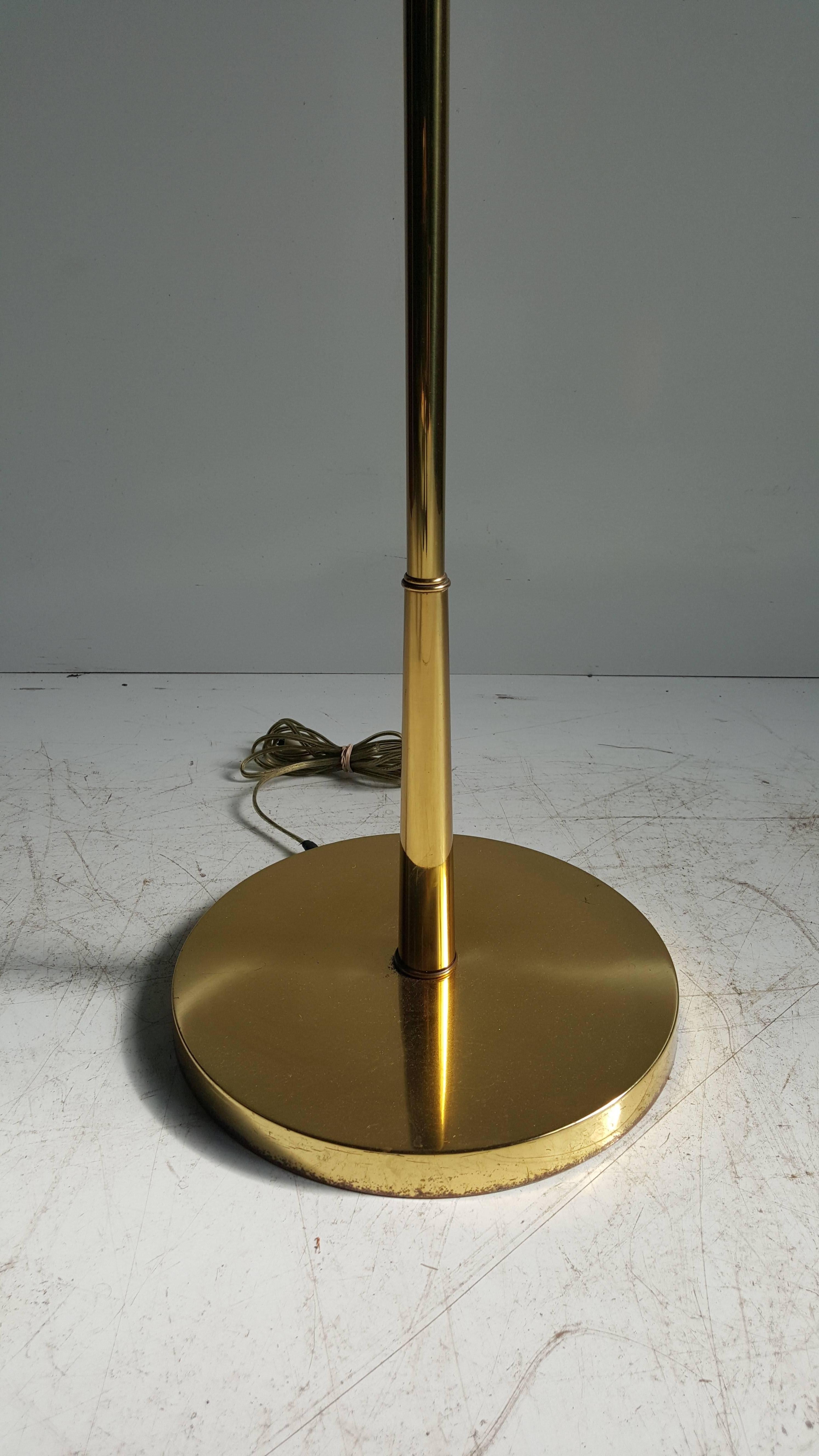 American Rare Brass Four Eyeball Floor Lamp, Modernist, Regency by Stiffel, Parzinger