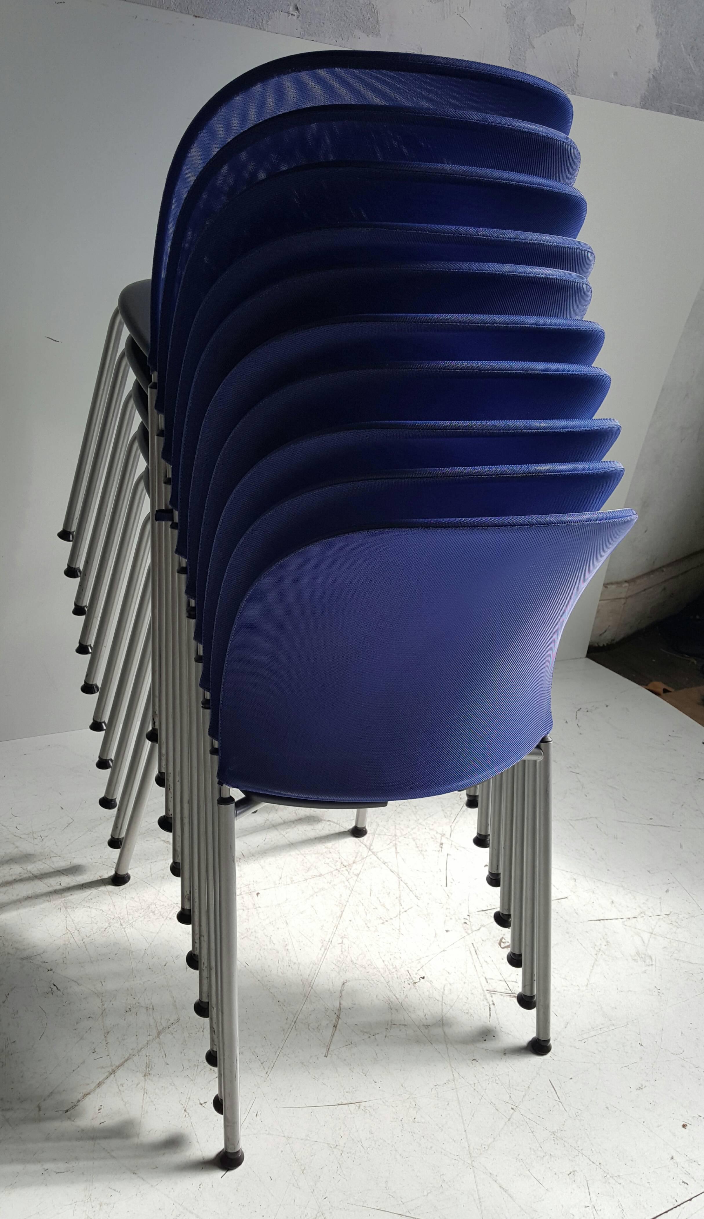 Set of Ten Post Modern Hindermann Orta Side, Dining Chairs/Dietiker Switzerland For Sale 2