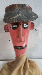 Large Bamana Marionette Figure of Charming Police Man, African Figure