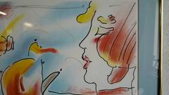Peter Max, German or American Study "Boat Flyer" Pencil Signed