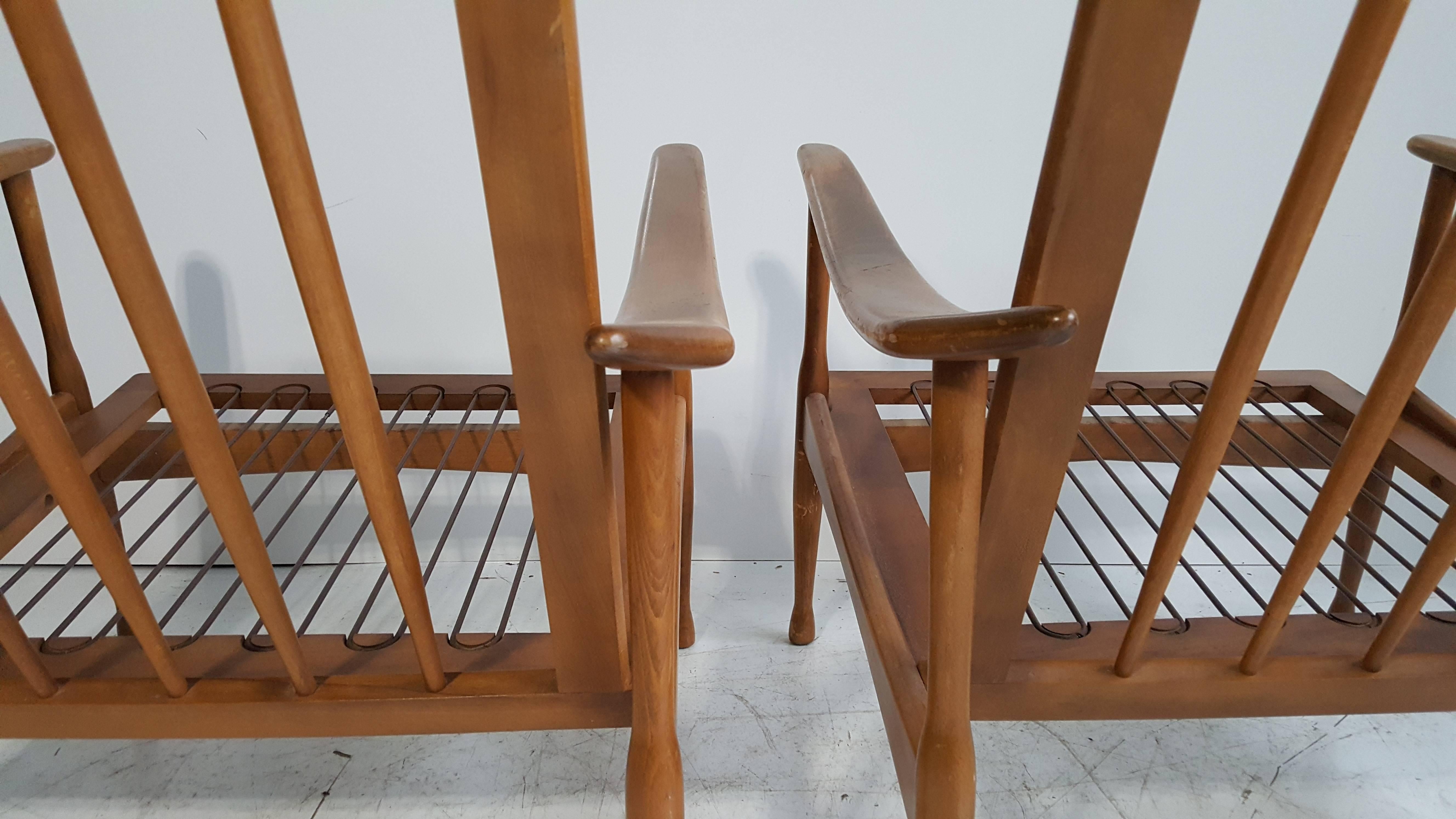 Pair of Italian Modernist Lounge Chairs 4