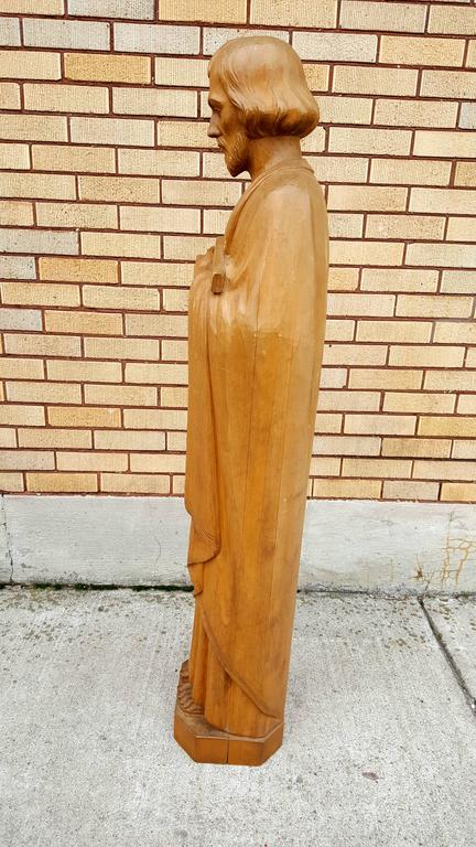 20th Century Carved Wood Religious Figure,'Joseph' Italy For Sale 1