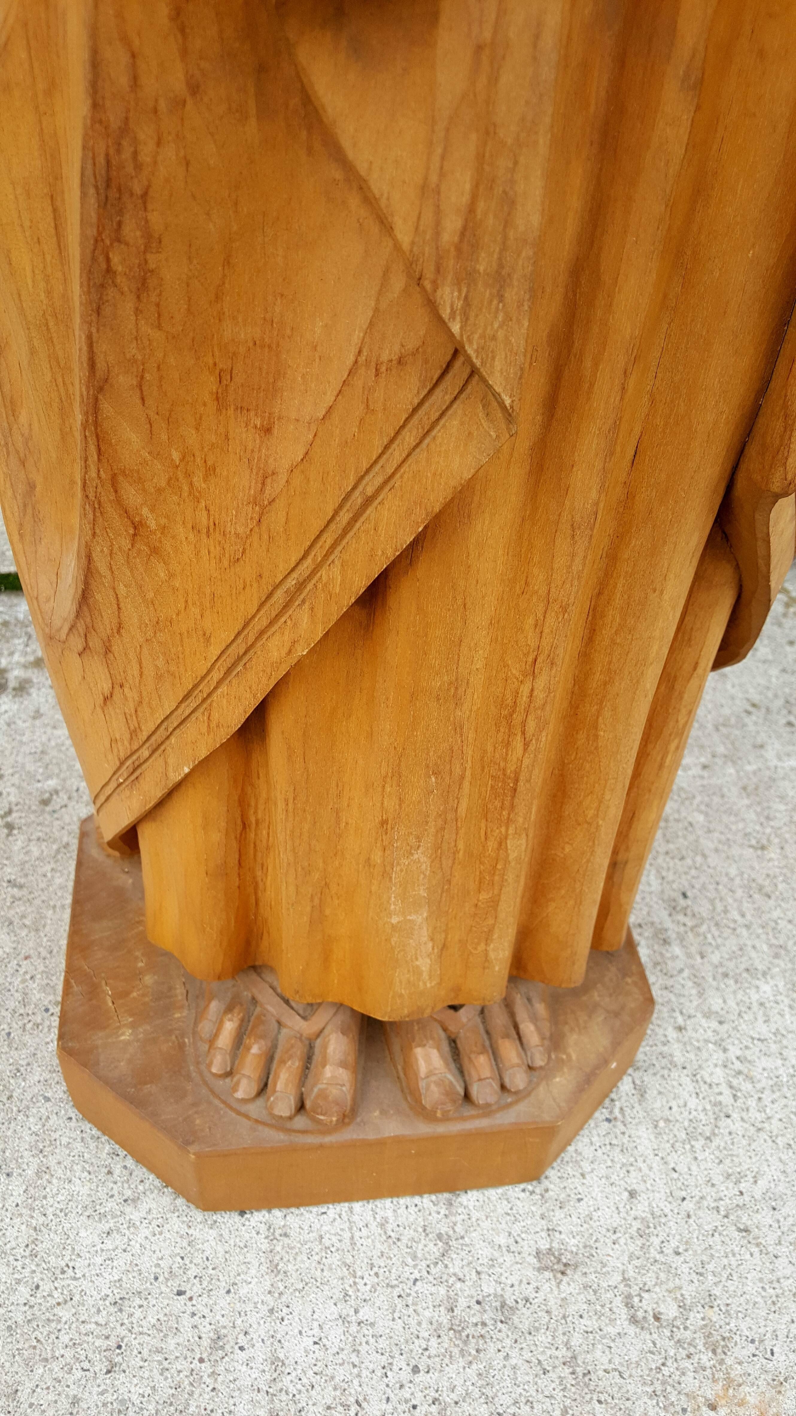 Religiöse geschnitzte Holzfigur des 20. Jahrhunderts, „Joseph“, Italien (Neobarock) im Angebot