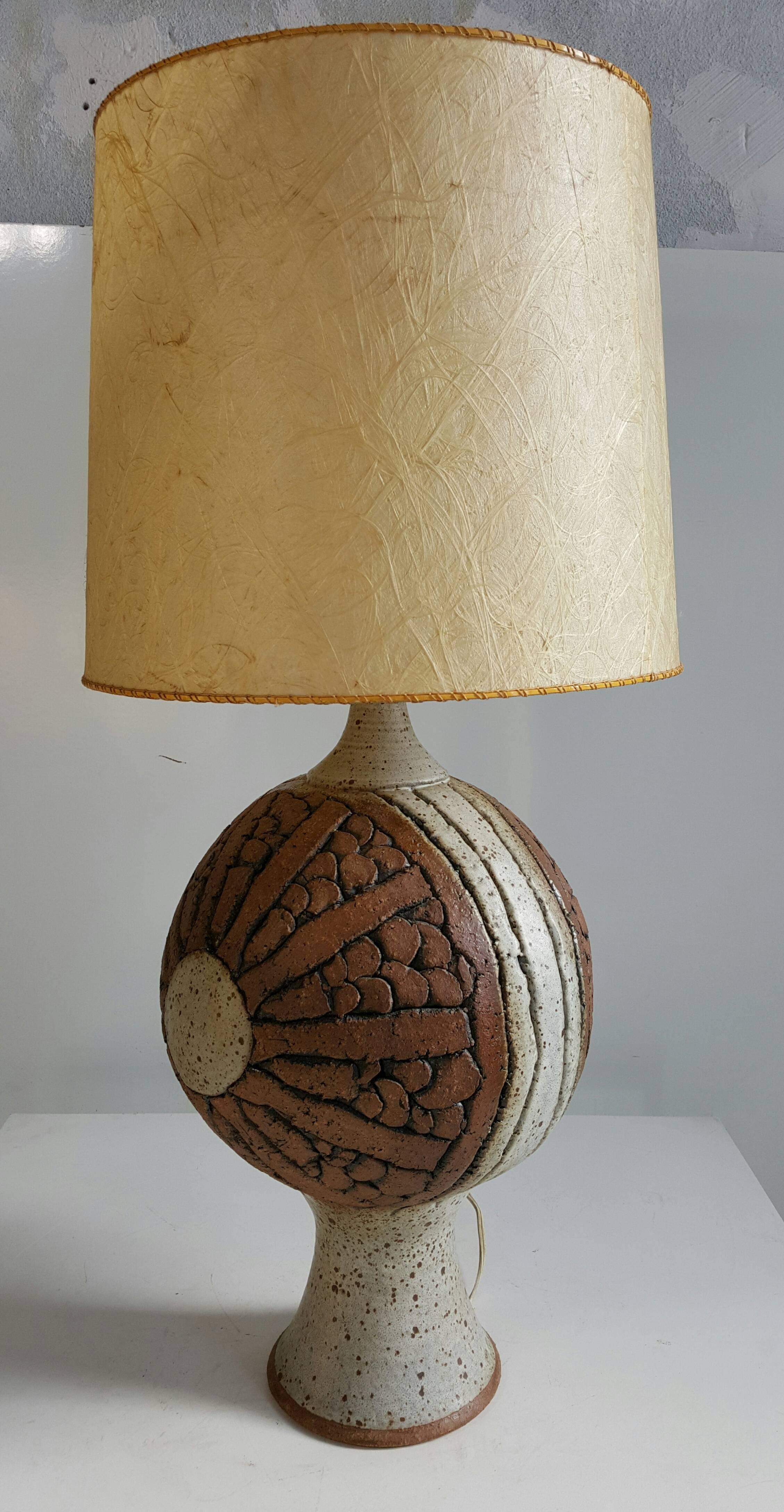 studio pottery lamp