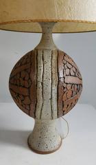 1970s Studio S Pottery Lamp, Lewis and Eric Snyder Master Potters