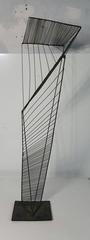 Modern Abstract Architectural Wire Iron Sculpture Manner of Roy Gussow