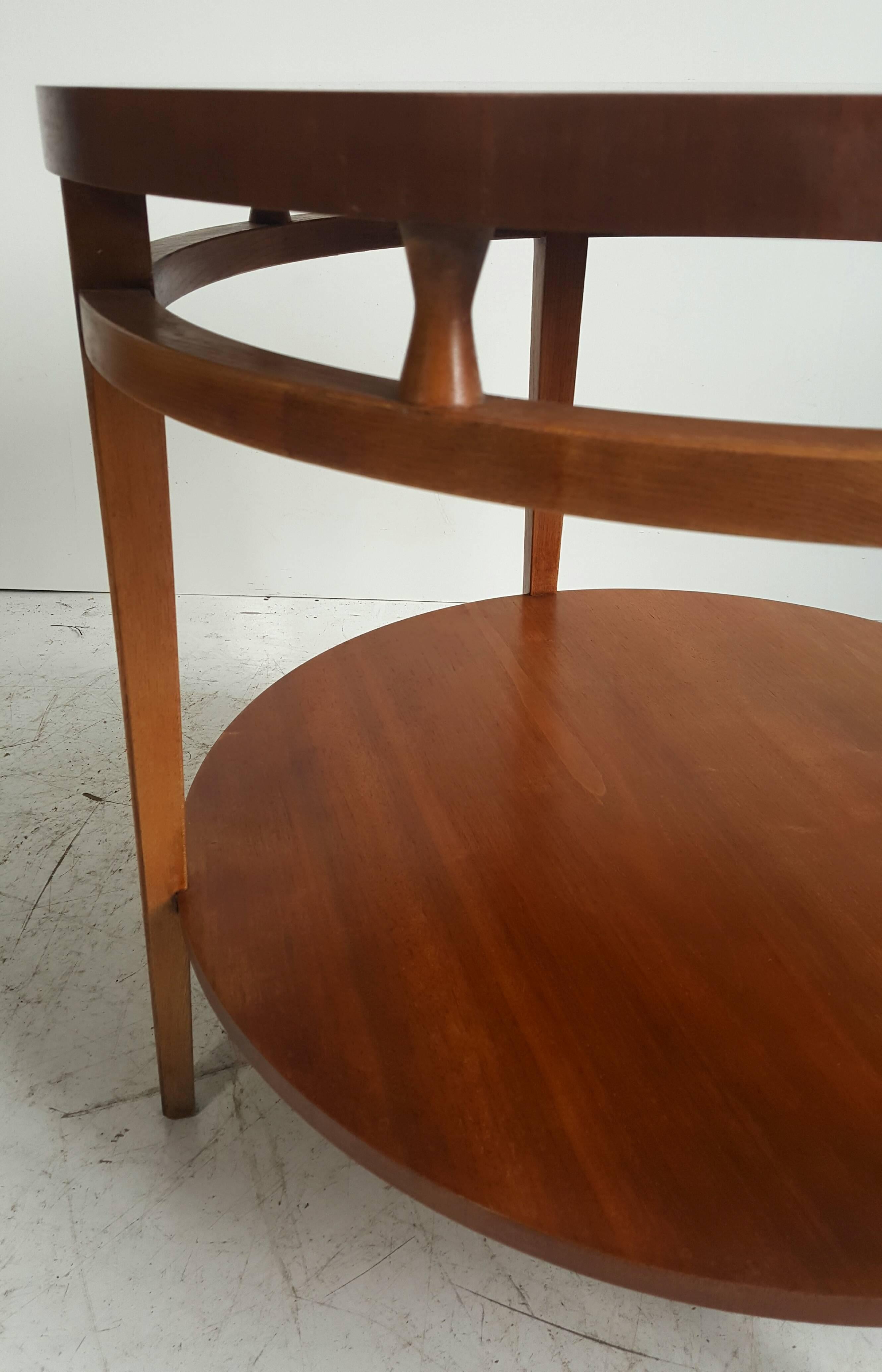 Mid-Century Modern Modernist Walnut and Rosewood Lamp Table 'Tuxedo