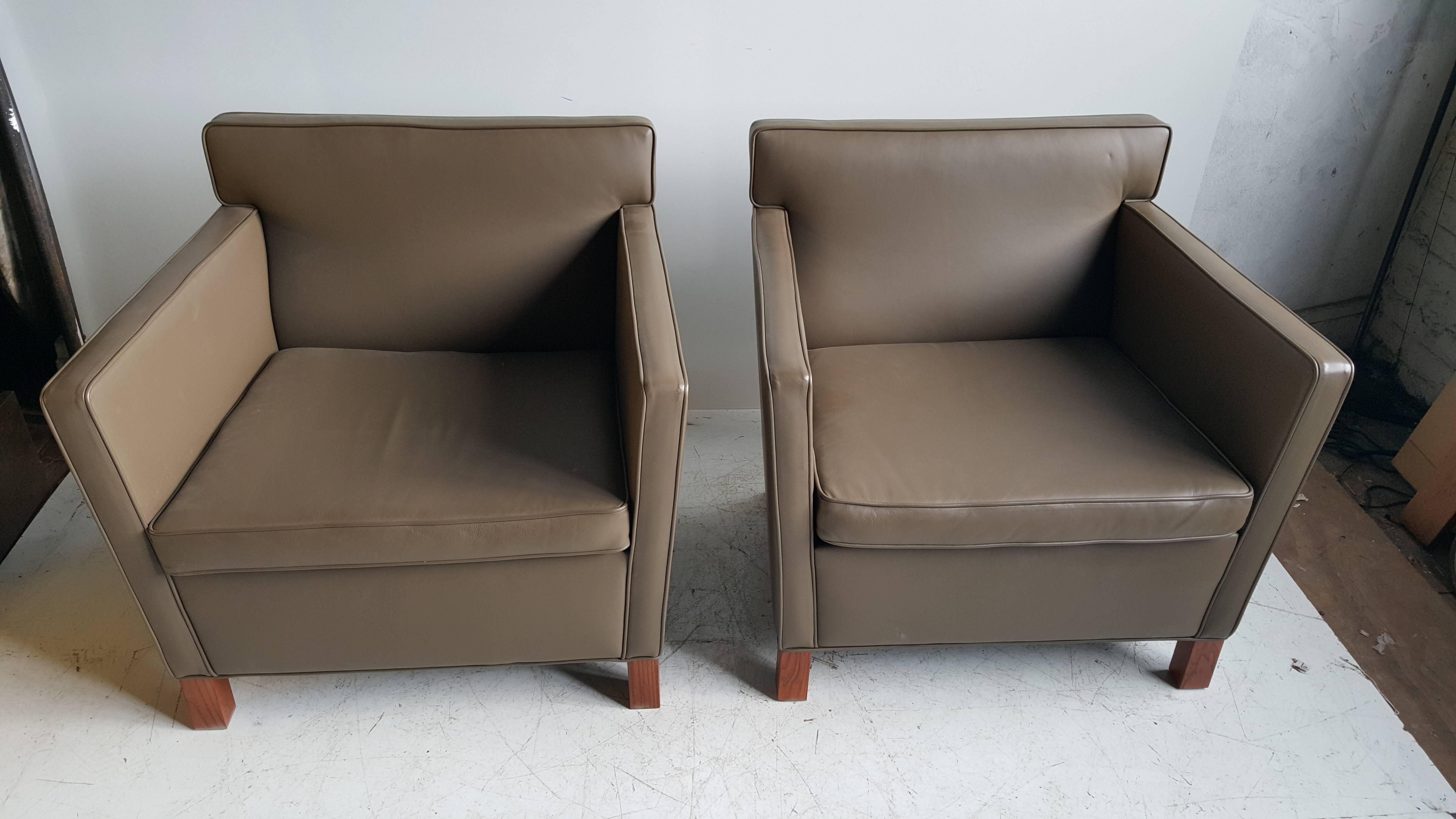 Pair of Leather Ludwig Mies van der Rohe Krefeld Lounge Chair for Knoll 1