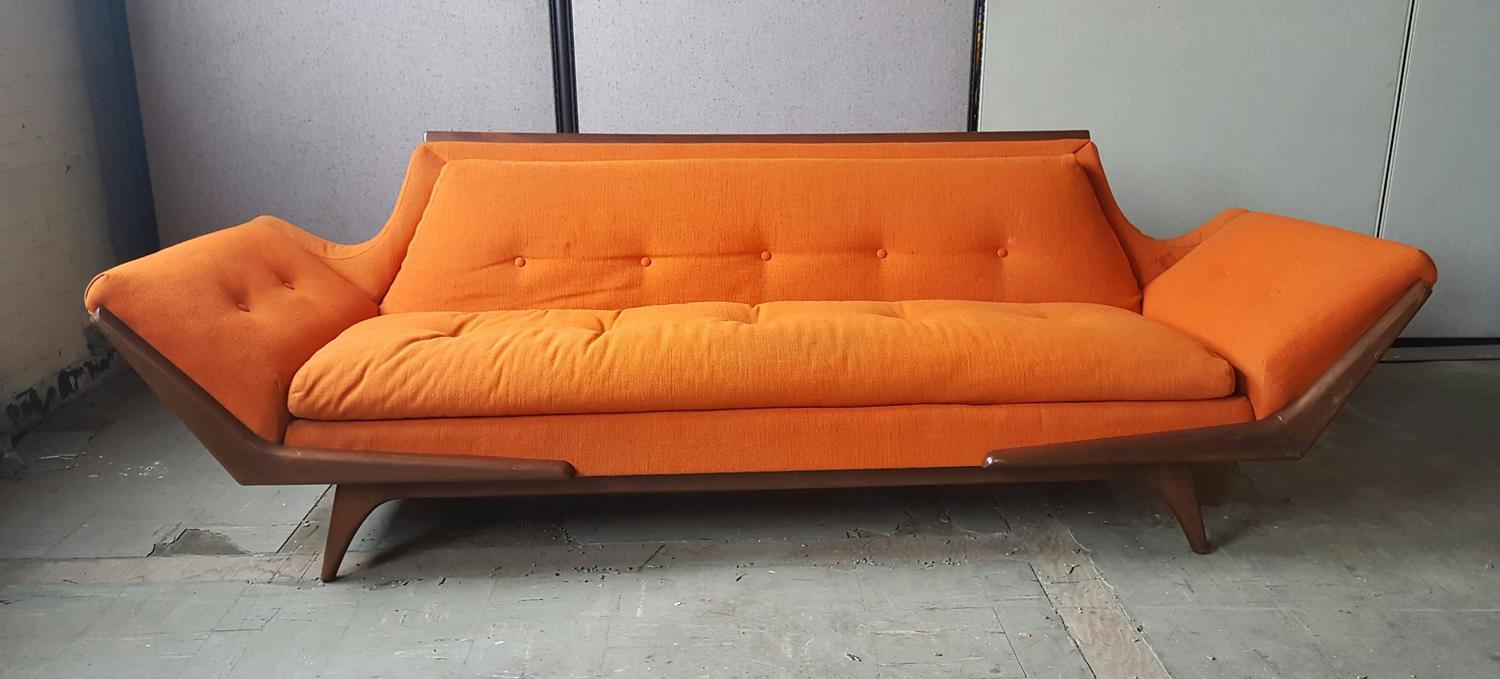 MidCentury Modern "Gondola" Sofa by Rowe.. Manner of Adrian Pearsall