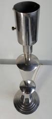 Elegant Art Deco, Machine Age Chromed Table Lamp, Skyscraper