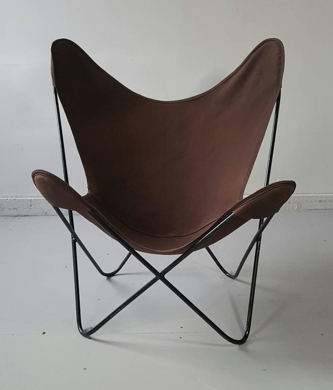 Classic Modernist Hardoy "Butterfly" Chair Sling Knoll at