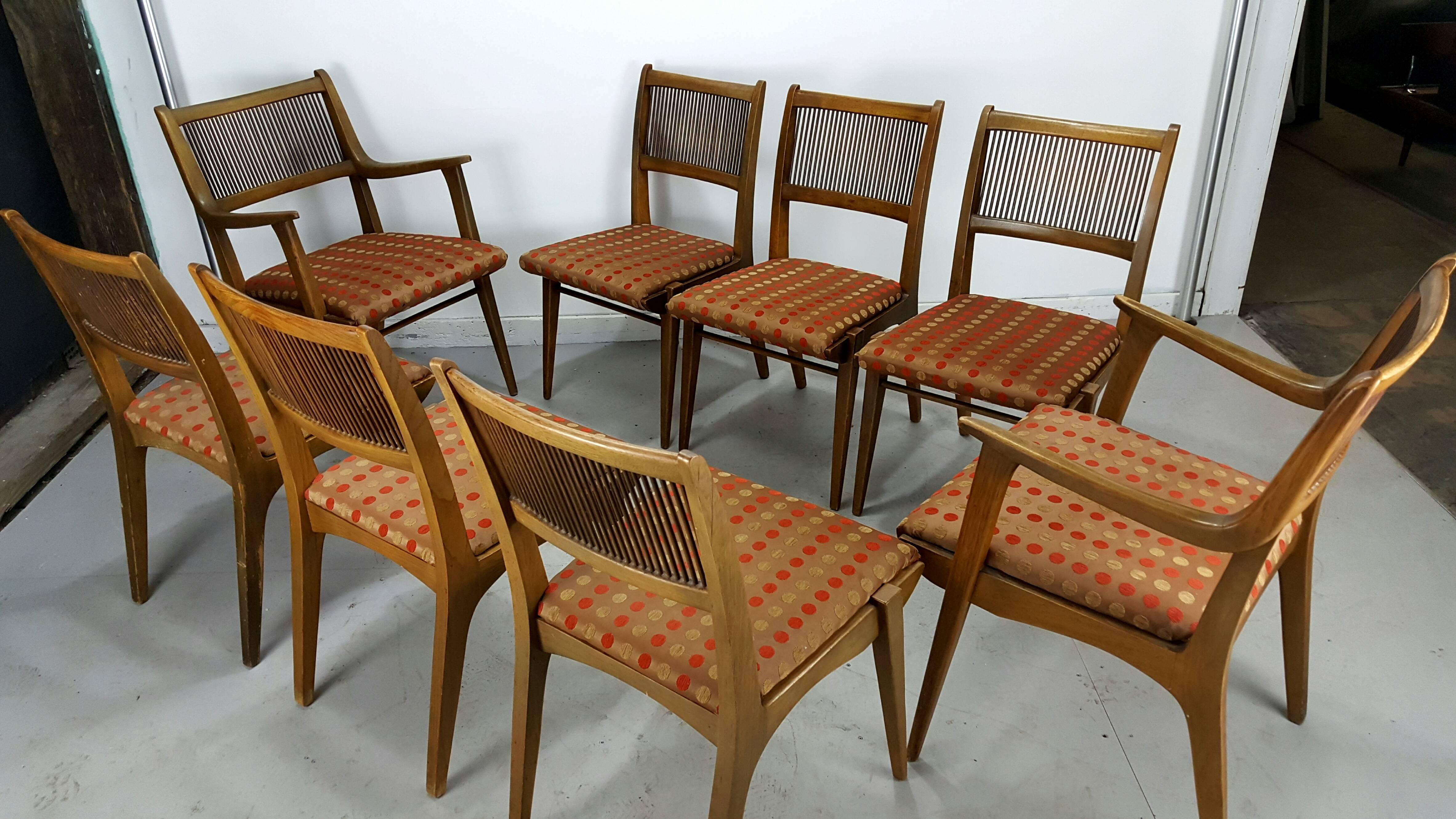 American Set of 8 Modernist Dining Chairs Designed by John Van Koert for Drexel's Profile