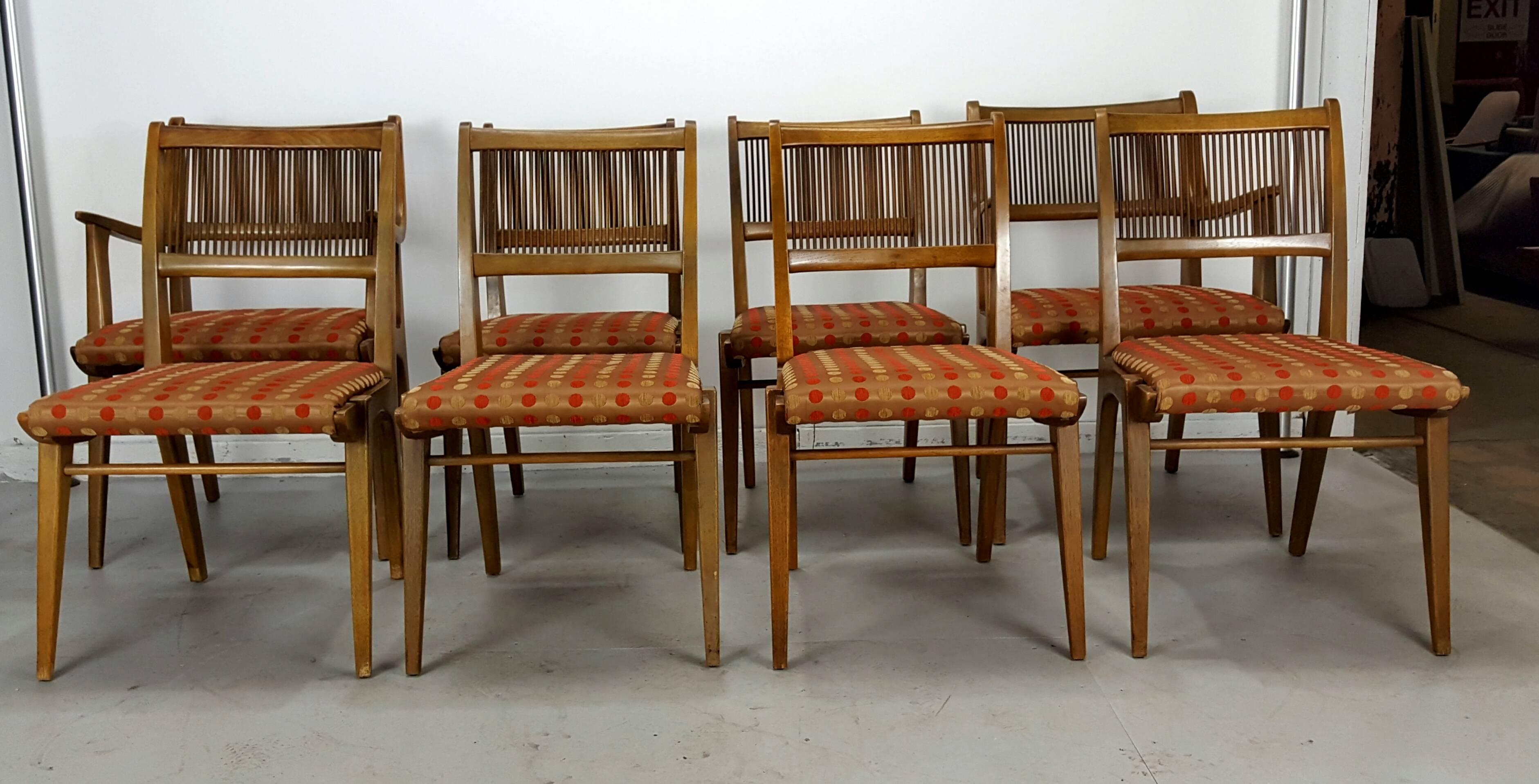 20th Century Set of 8 Modernist Dining Chairs Designed by John Van Koert for Drexel's Profile