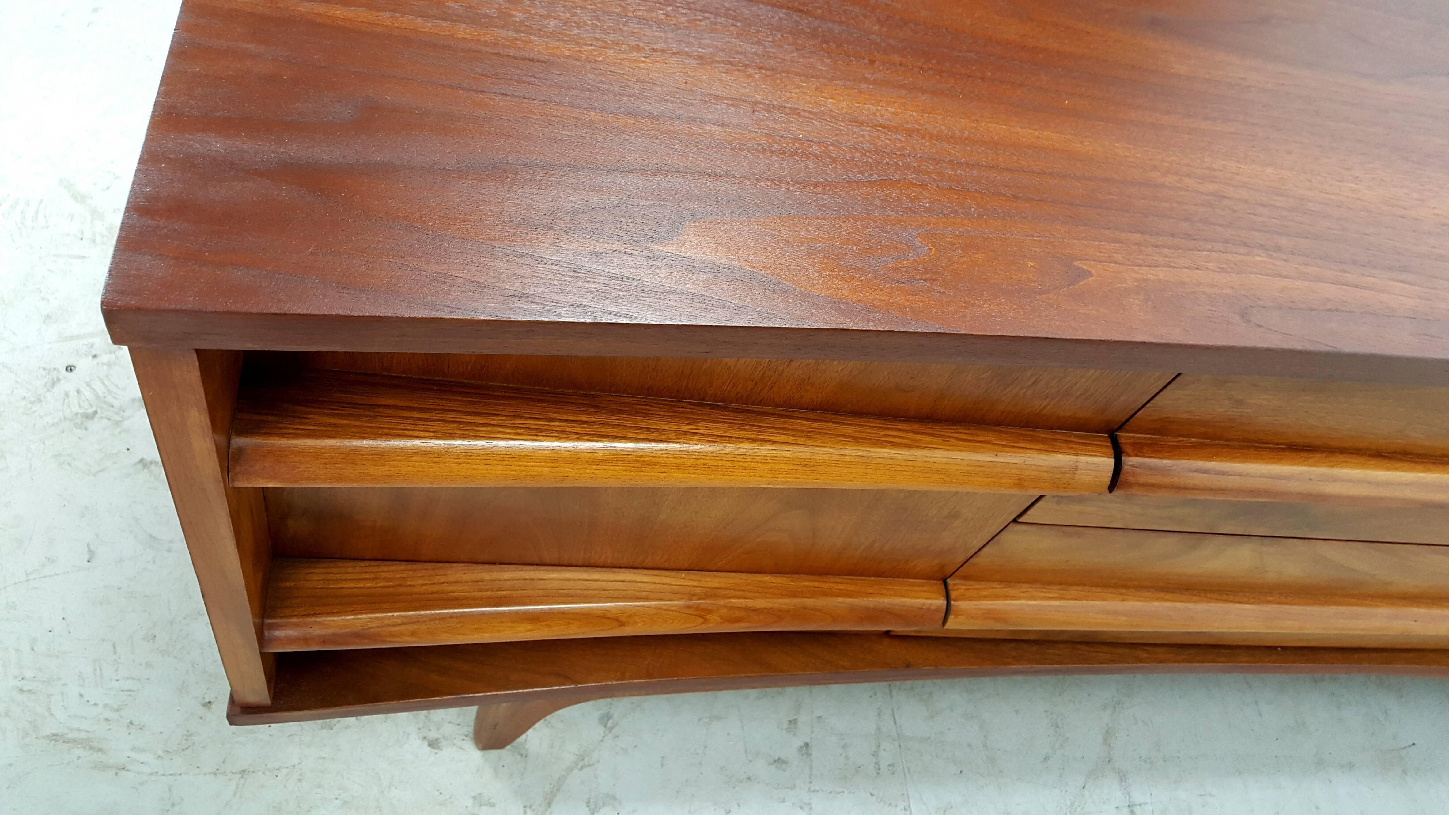 Sculptural Bow-Front Cabinet or Credenza, by Young Manufacturing Co In Excellent Condition In Buffalo, NY